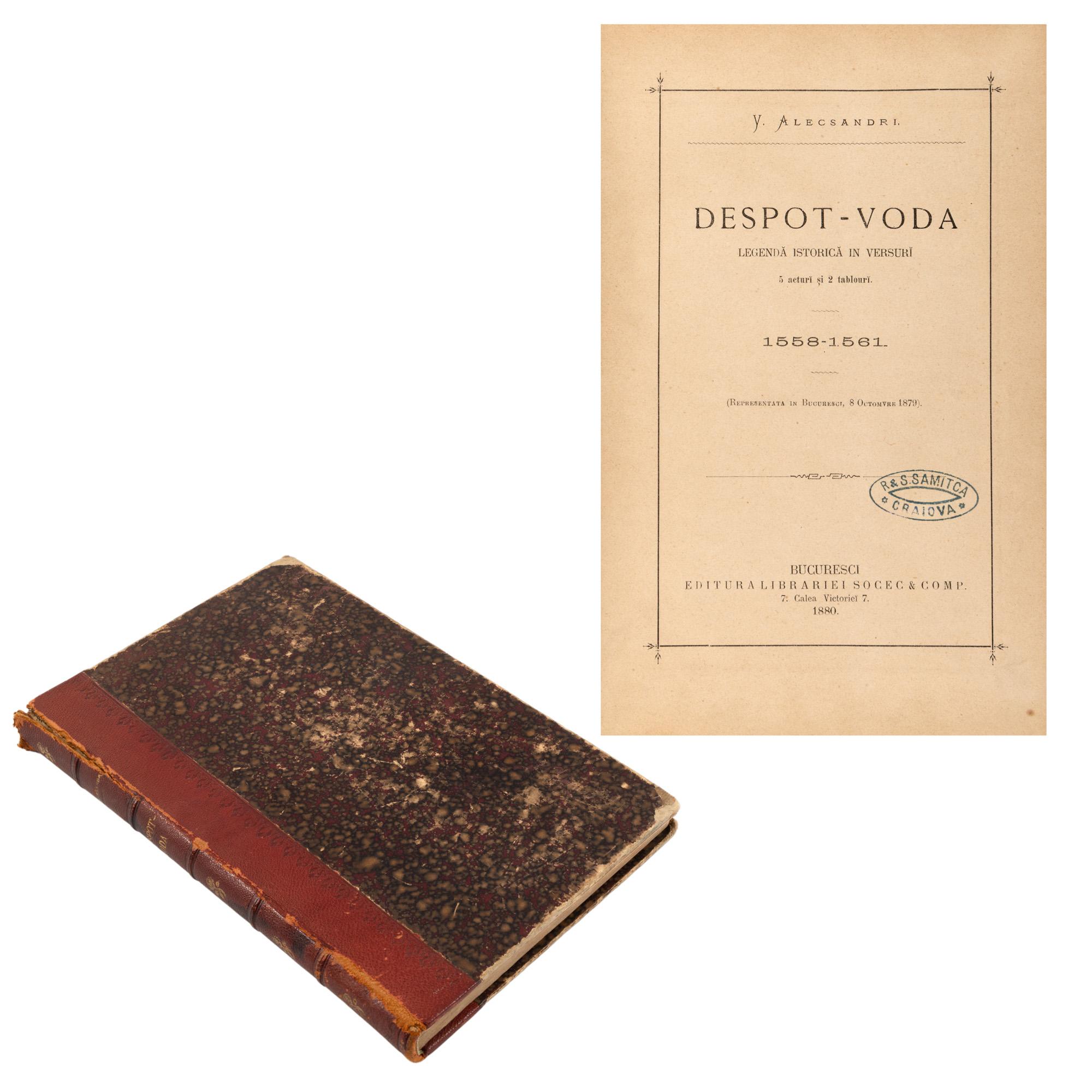 ”Despot Vodă”, de Vasile Alecsandri, ediție princeps, București, 1880