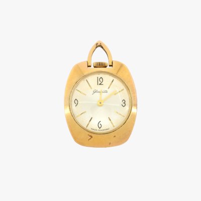 Glashutte watch, gold-plated steel, ladies pocket watch