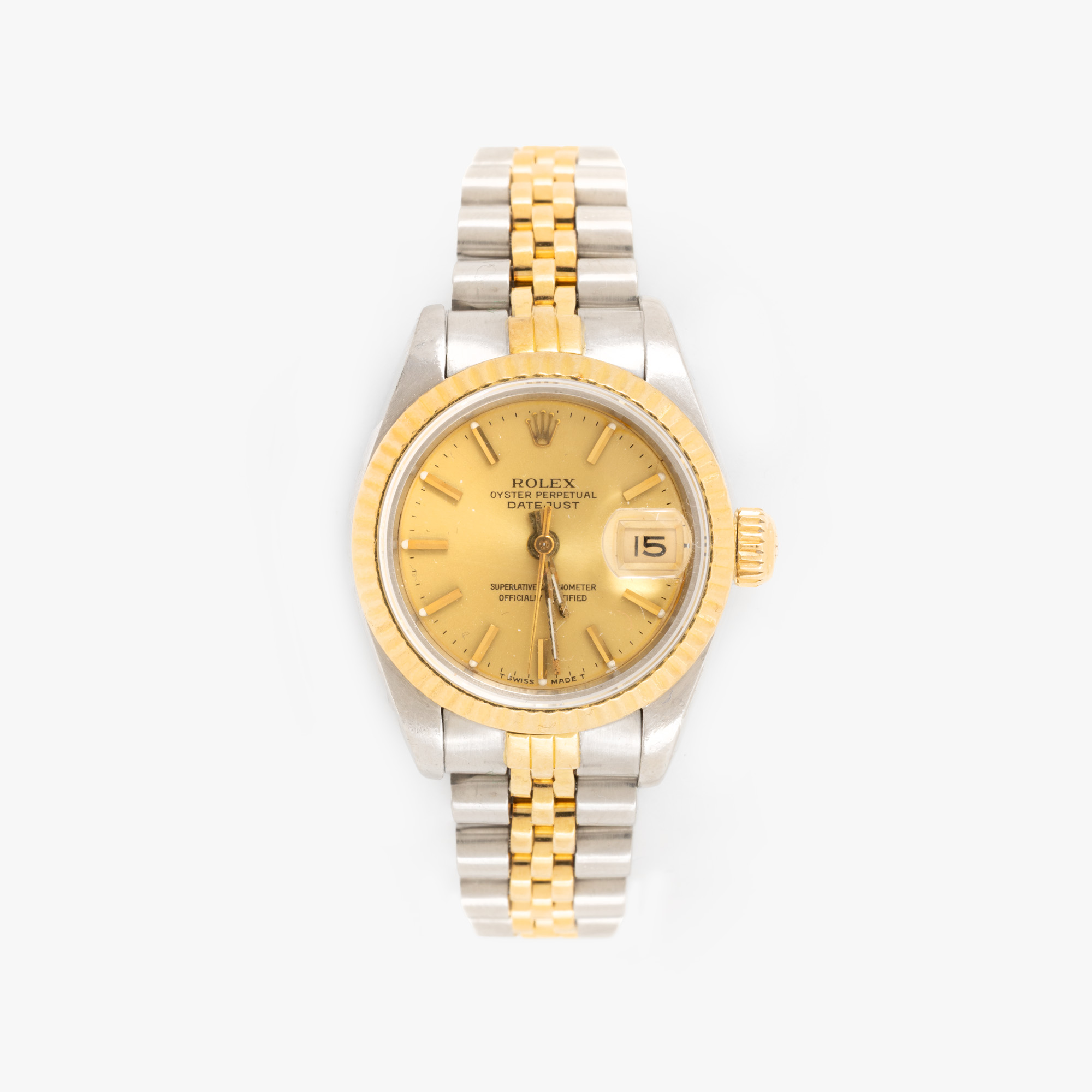 Ceas Rolex Datejust, din aur și oțel, de mână, de damă