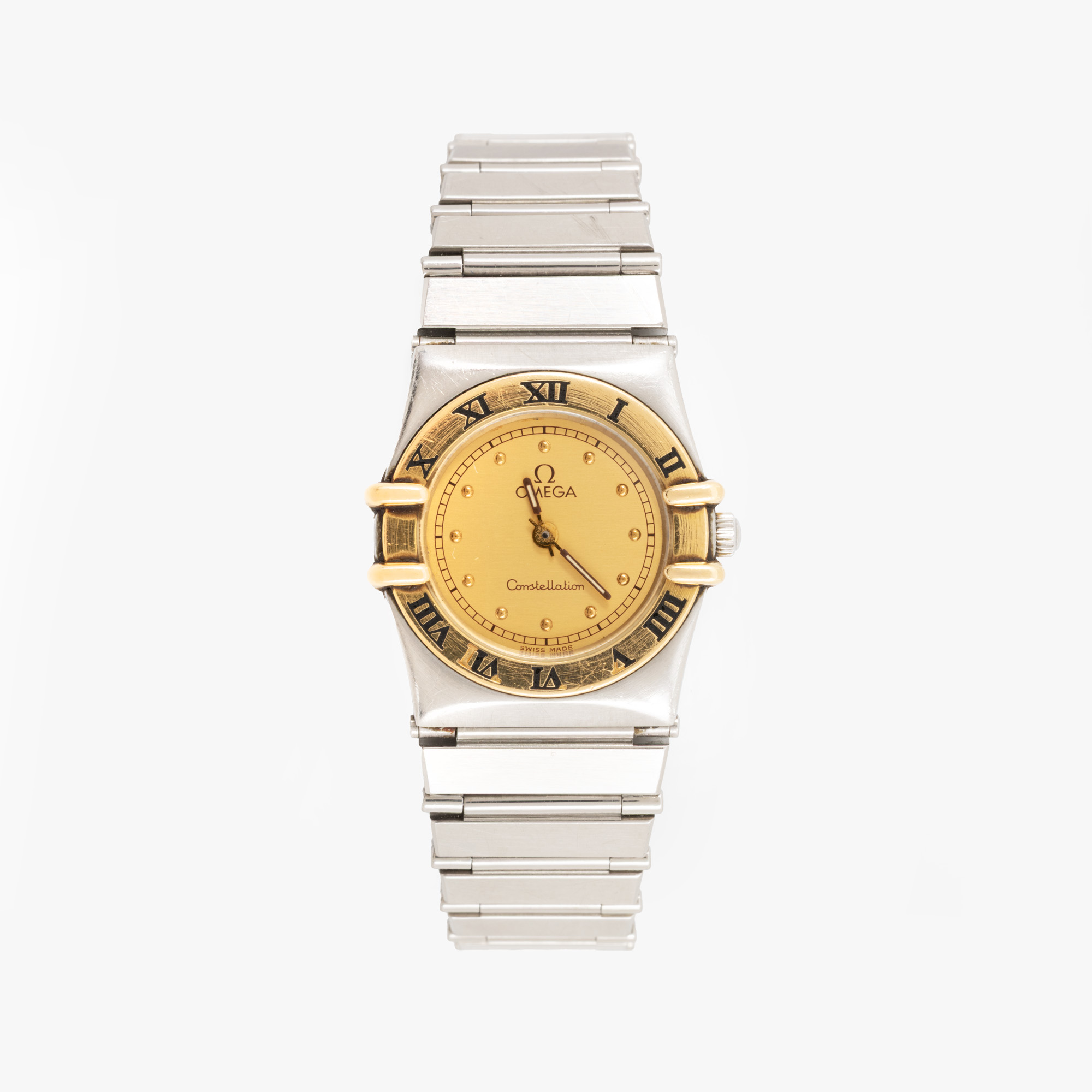 Omega Constellation wristwatch, made of gold and steel, for ladies