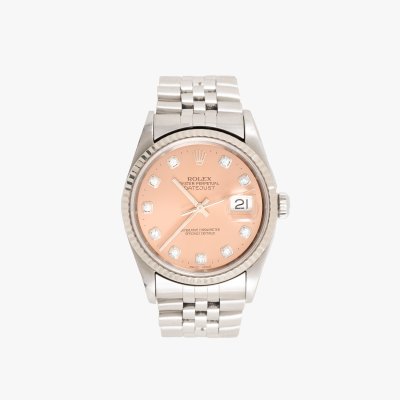 Rolex Datejust wristwatch, with diamonds, for women, accompanied by additional links