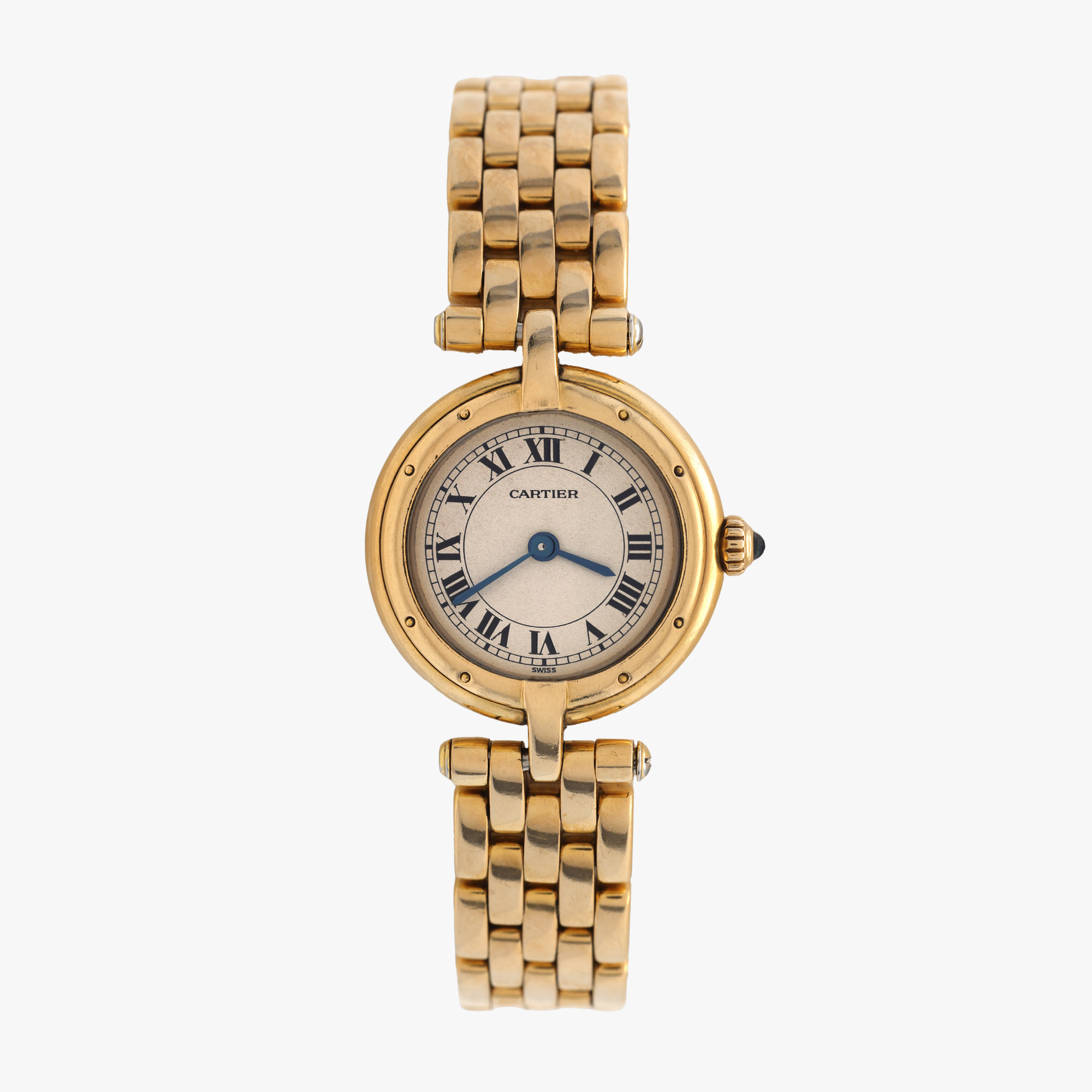 Ceas Cartier Panthere Vendome din aur, de mână, de damă, însoțit de cutie originală