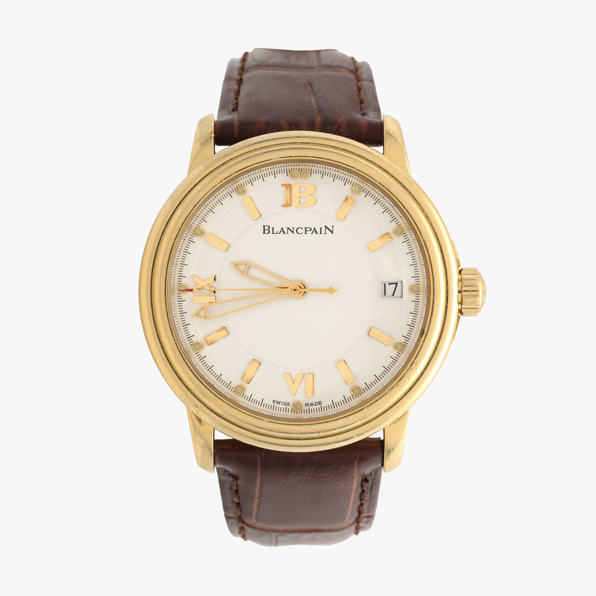 Ceas Blancpain Leman, din aur, de mână, bărbătesc, însoțit de cutie originală