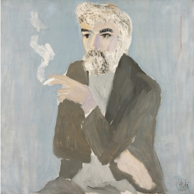 Aurel Nedel în atelier la Piliuță