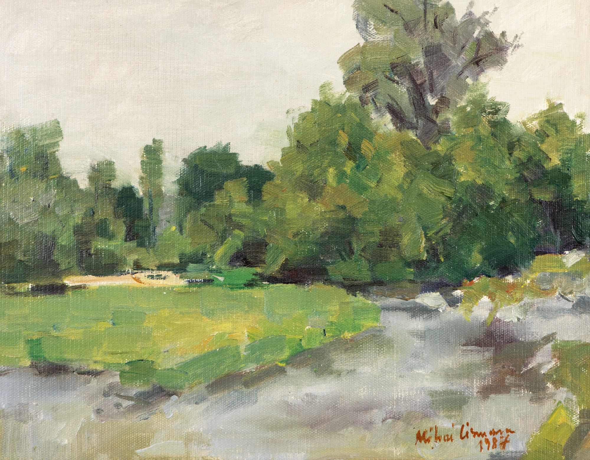 Landscape on the Târgului River at Țițești