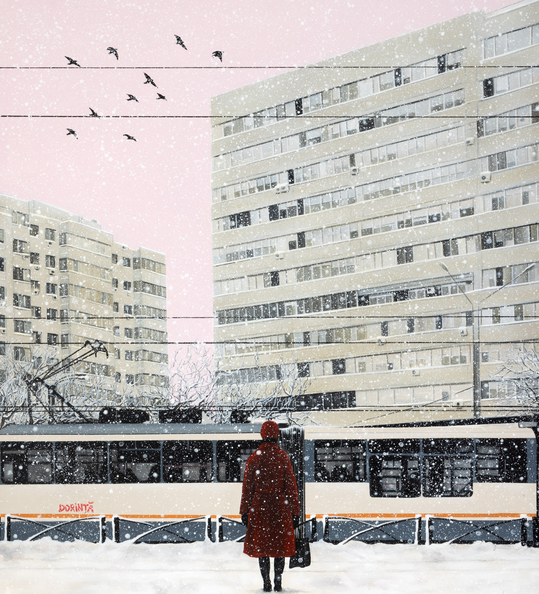 Under the Pink Winter Sky