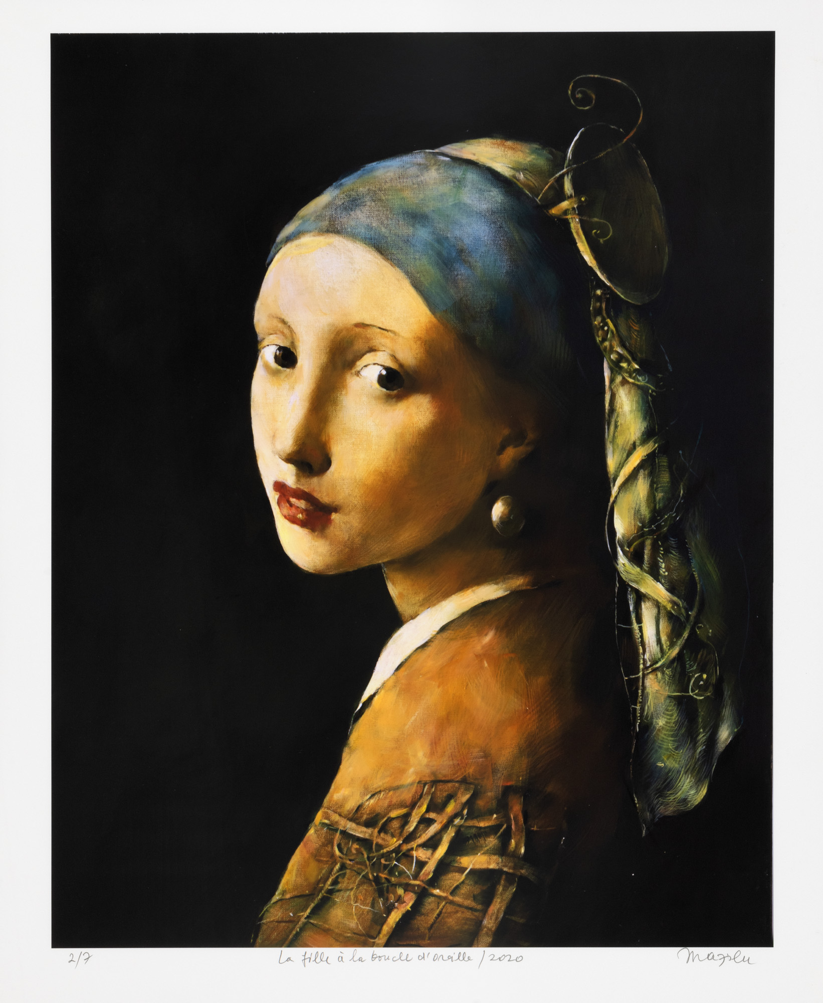 Femeia cu cercel de perlă (omagiu lu Vermeer)