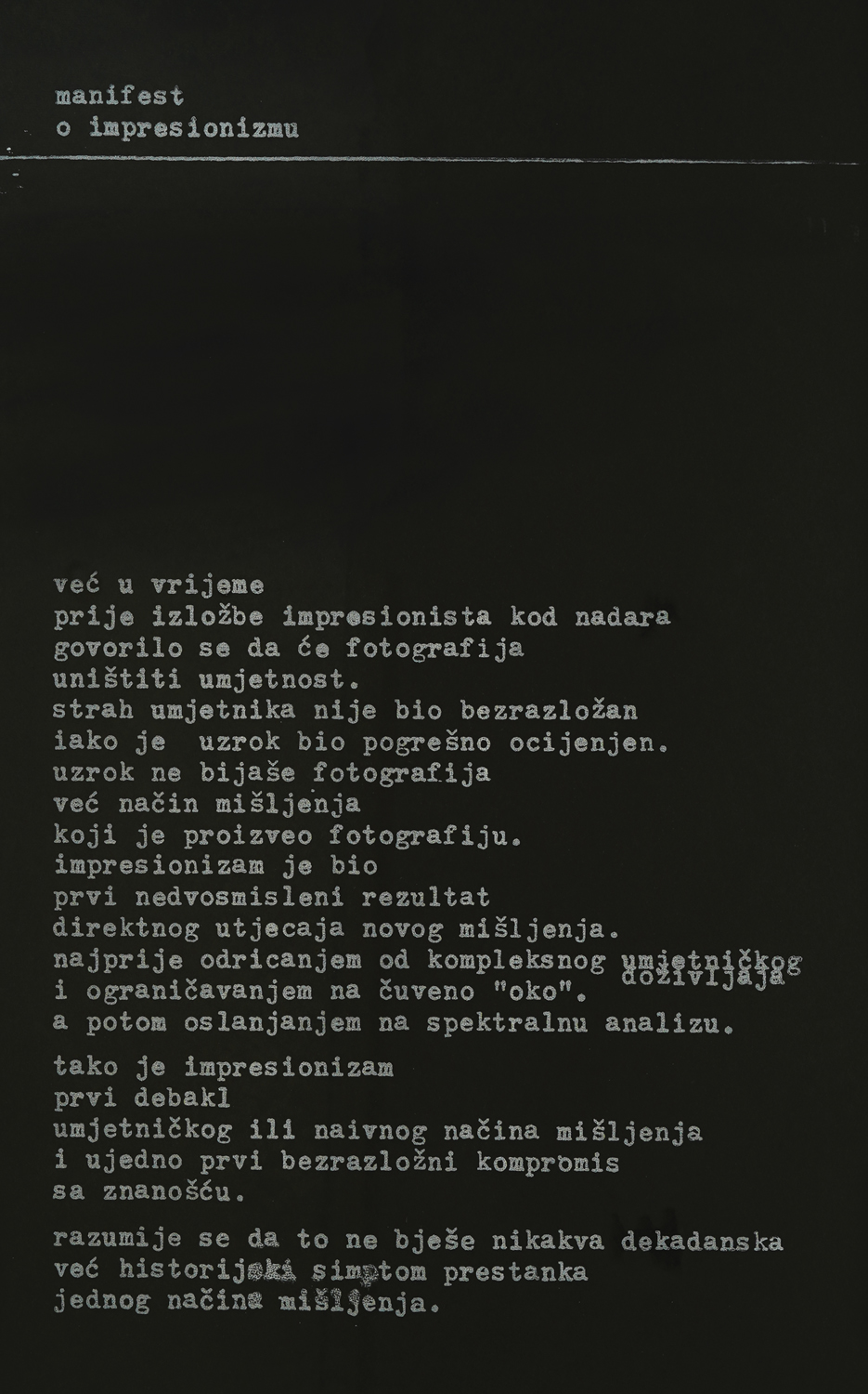 Manifesto on Impressionism