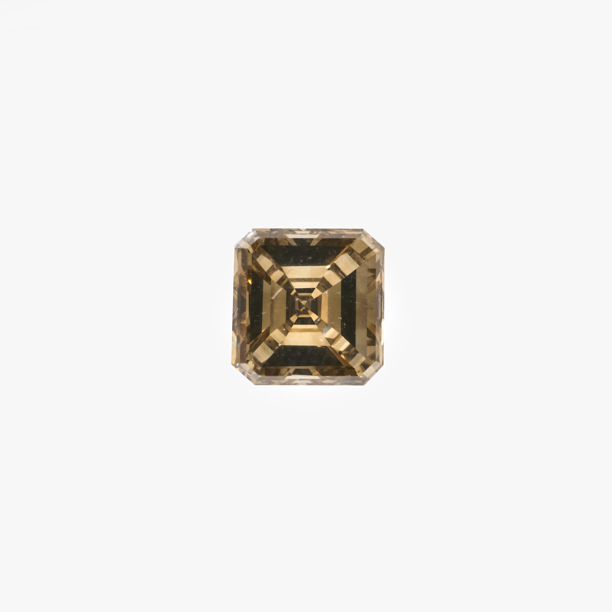 Diamond square emerald cut, fancy brown color, VS2 clarity, approx. 1.51 ct., accompanied by IGI gemological certificate