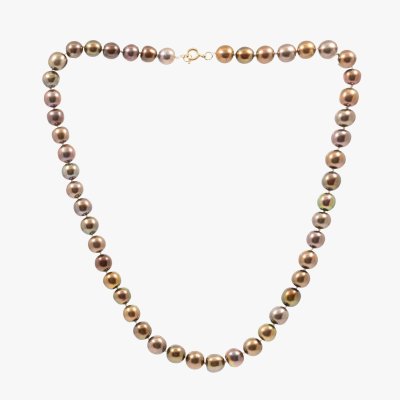 Pearl necklace, decorated with gold clasp