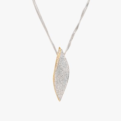 Lanț cu pandantiv Giorgio Visconti, din aur bicolor, pavat cu diamante