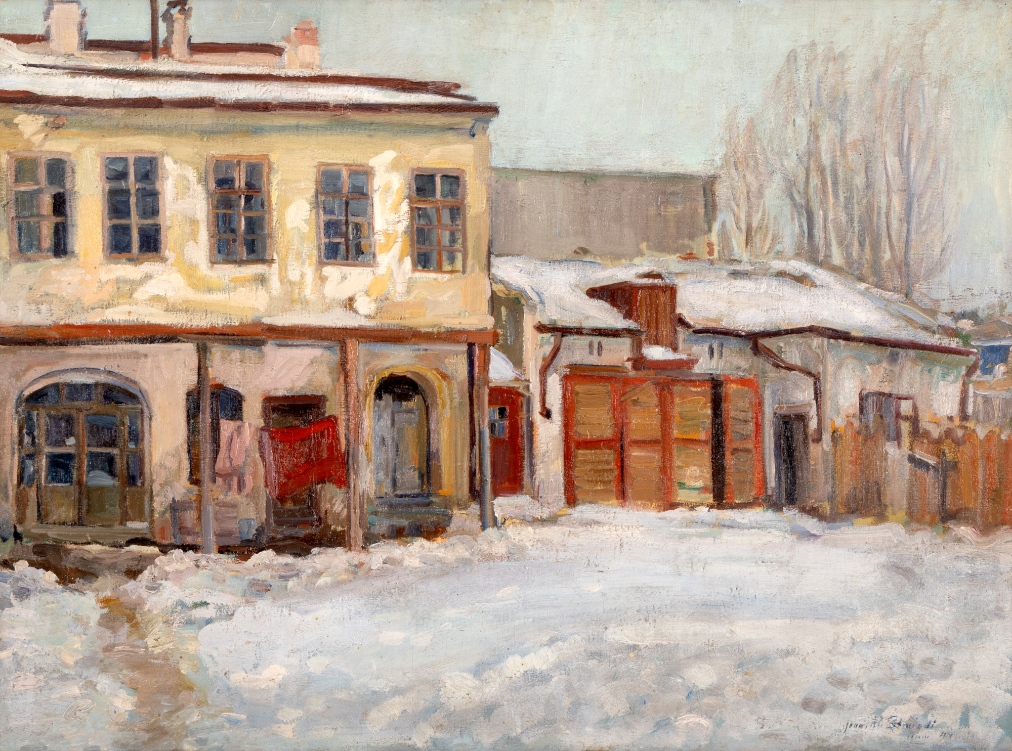 The old inn's courtyard