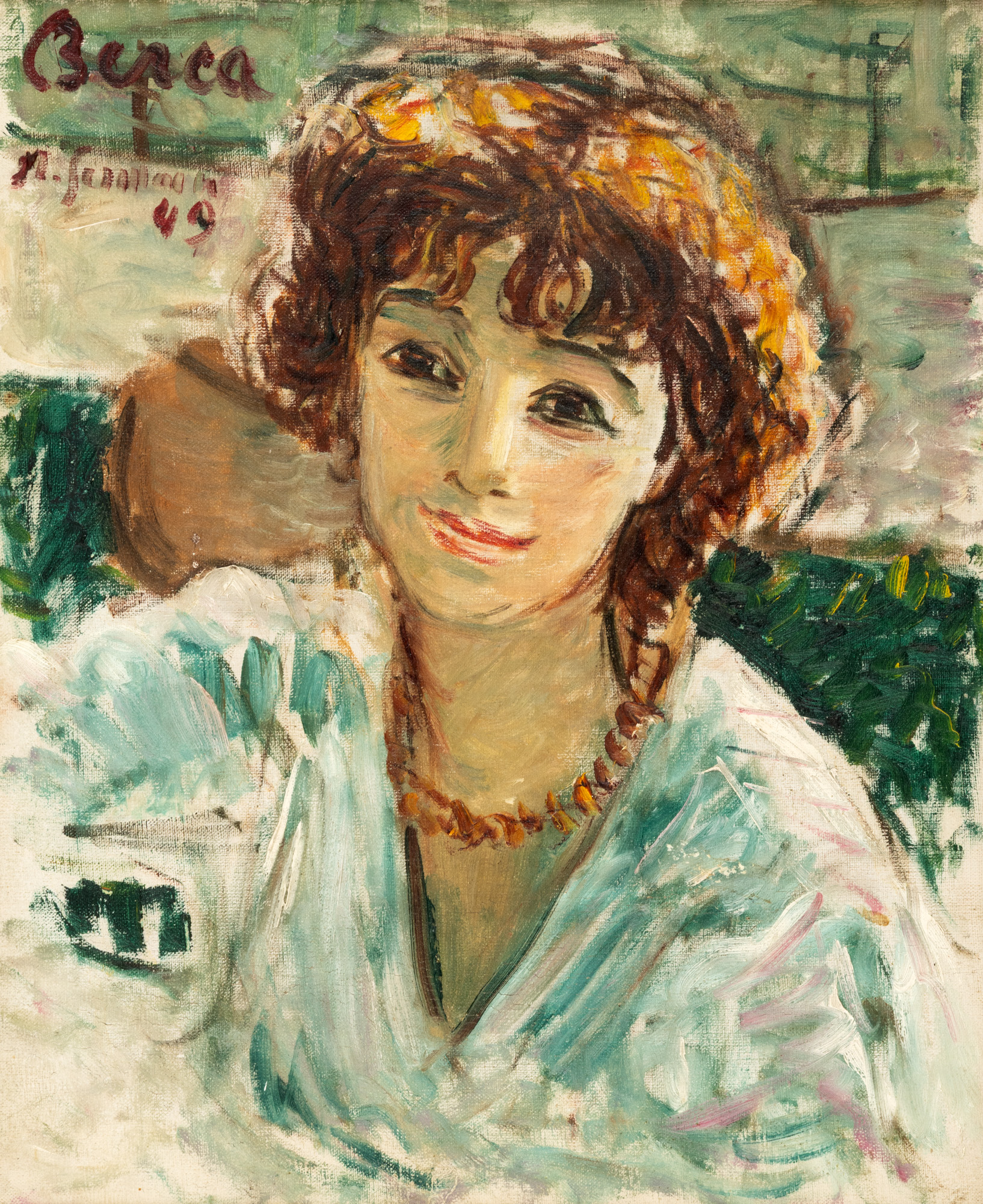 Young Woman in White