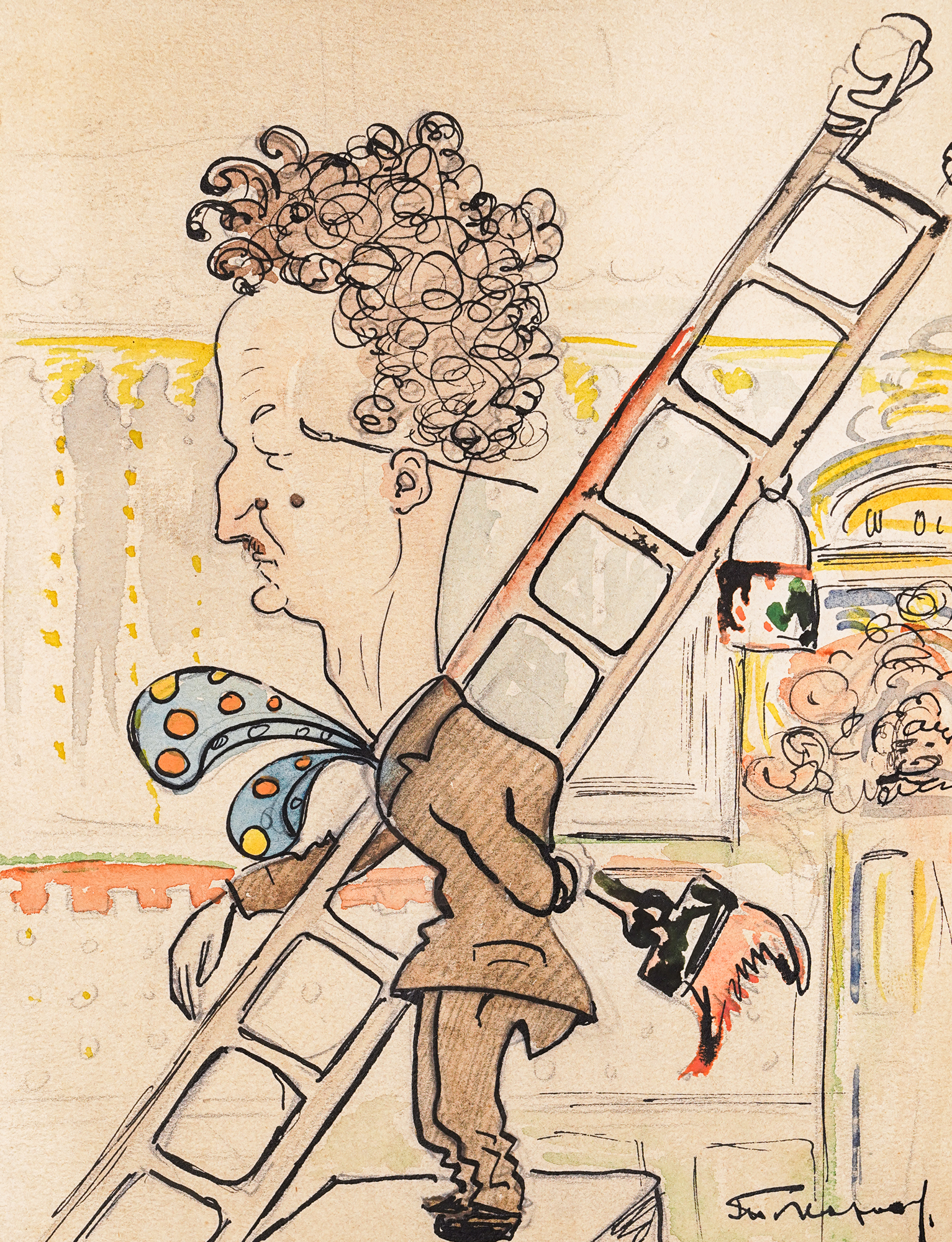 Caricature of Ivan Enchev