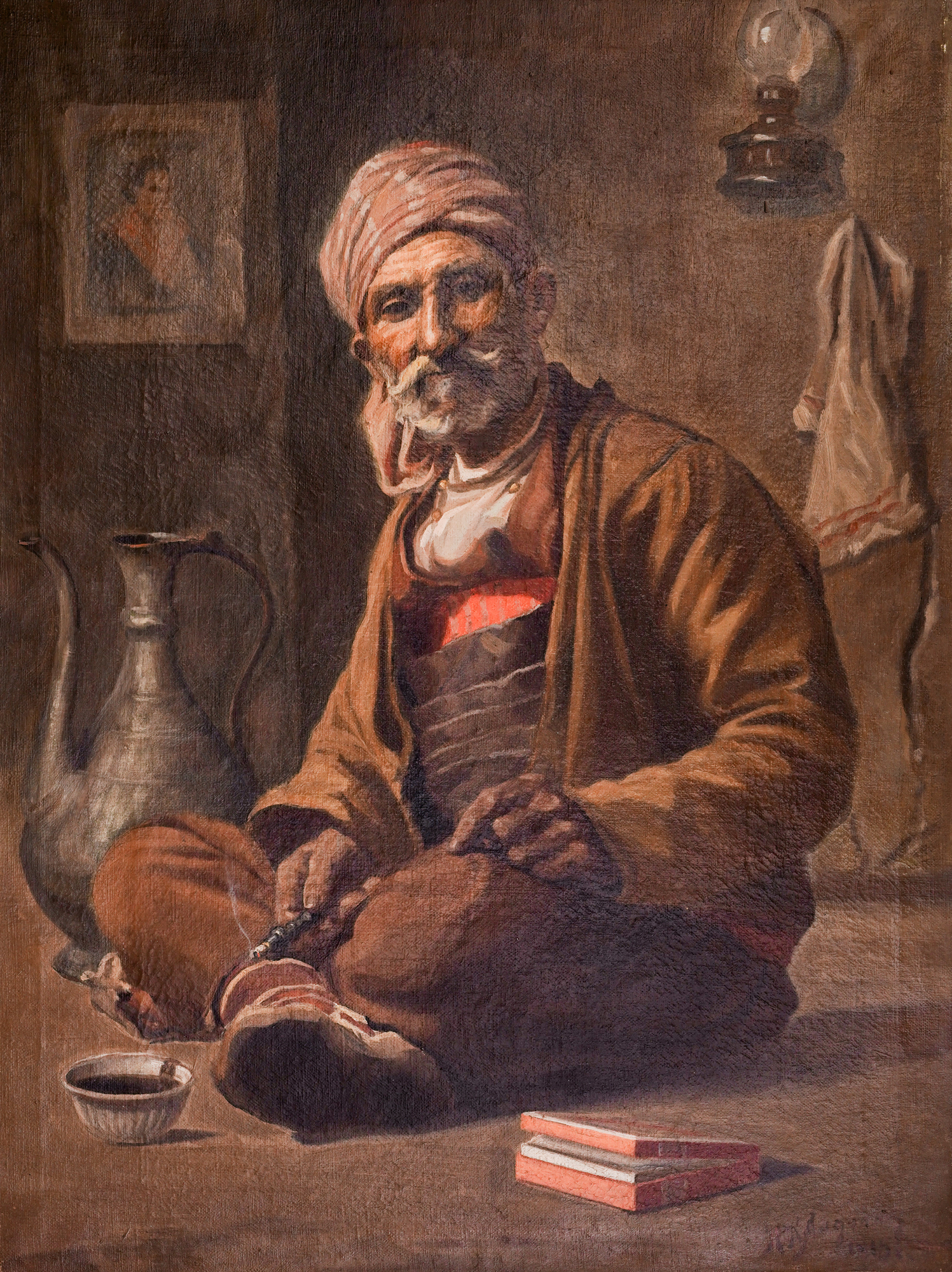 Turkish man with a hookah