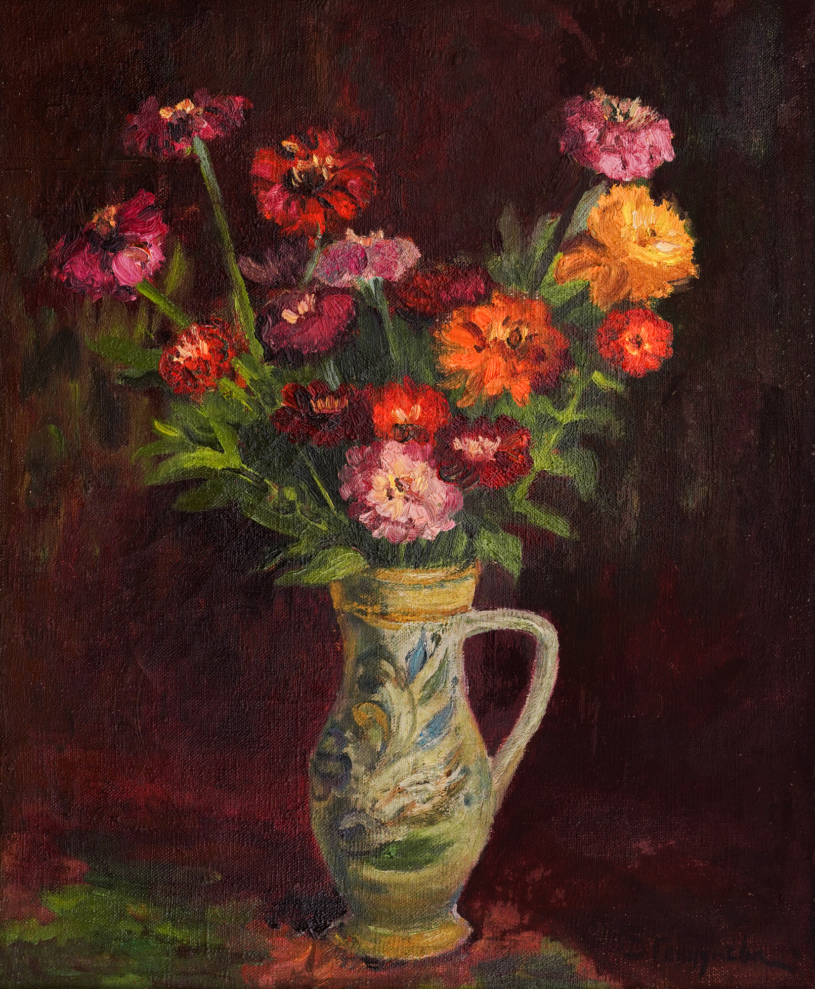Still life with chrysanthemums