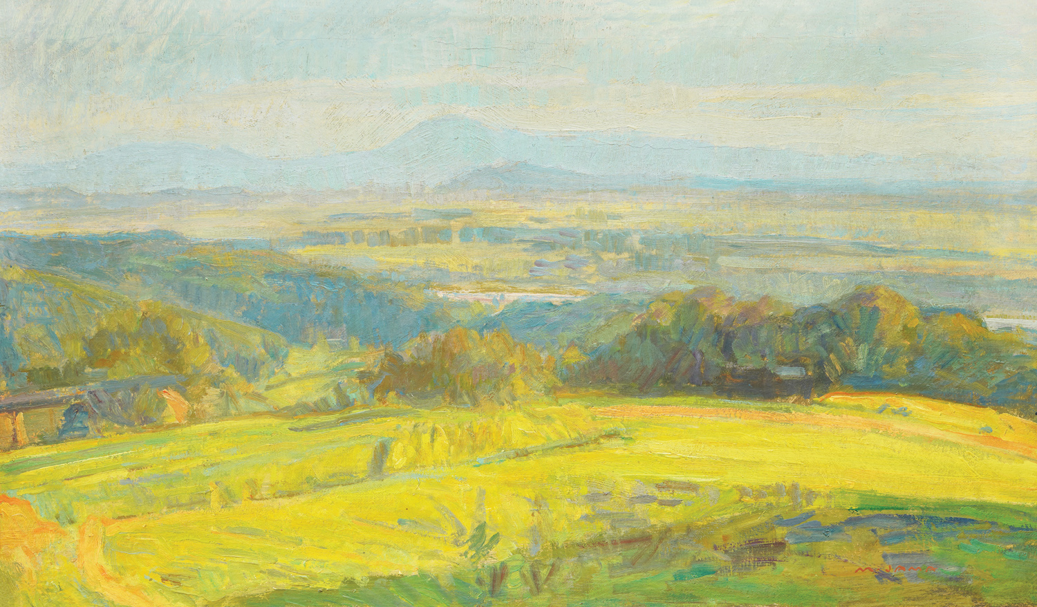 View from Rašica to Ljubljana Field