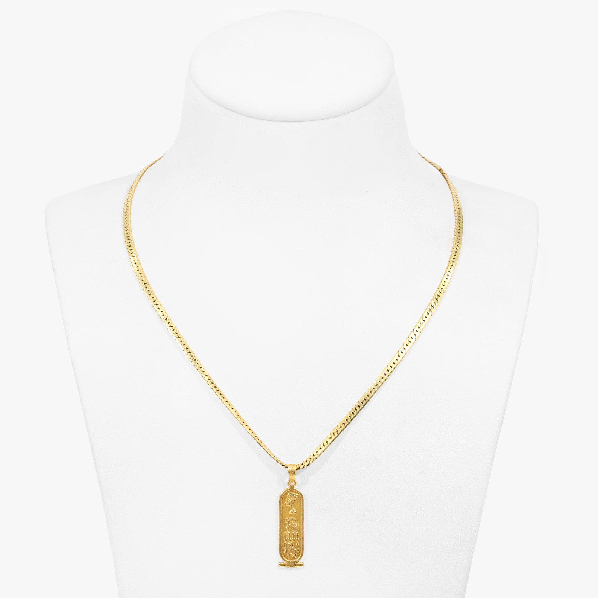 Gold chain with pendant in Egyptian Revival style