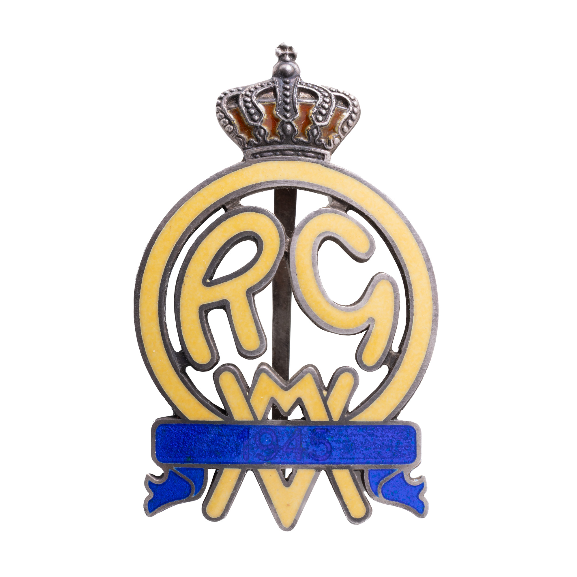 Jubilee Badge, 85 years since the establishment, "Mihai Viteazul" Guard Regiment, 1945, silver, rare piece