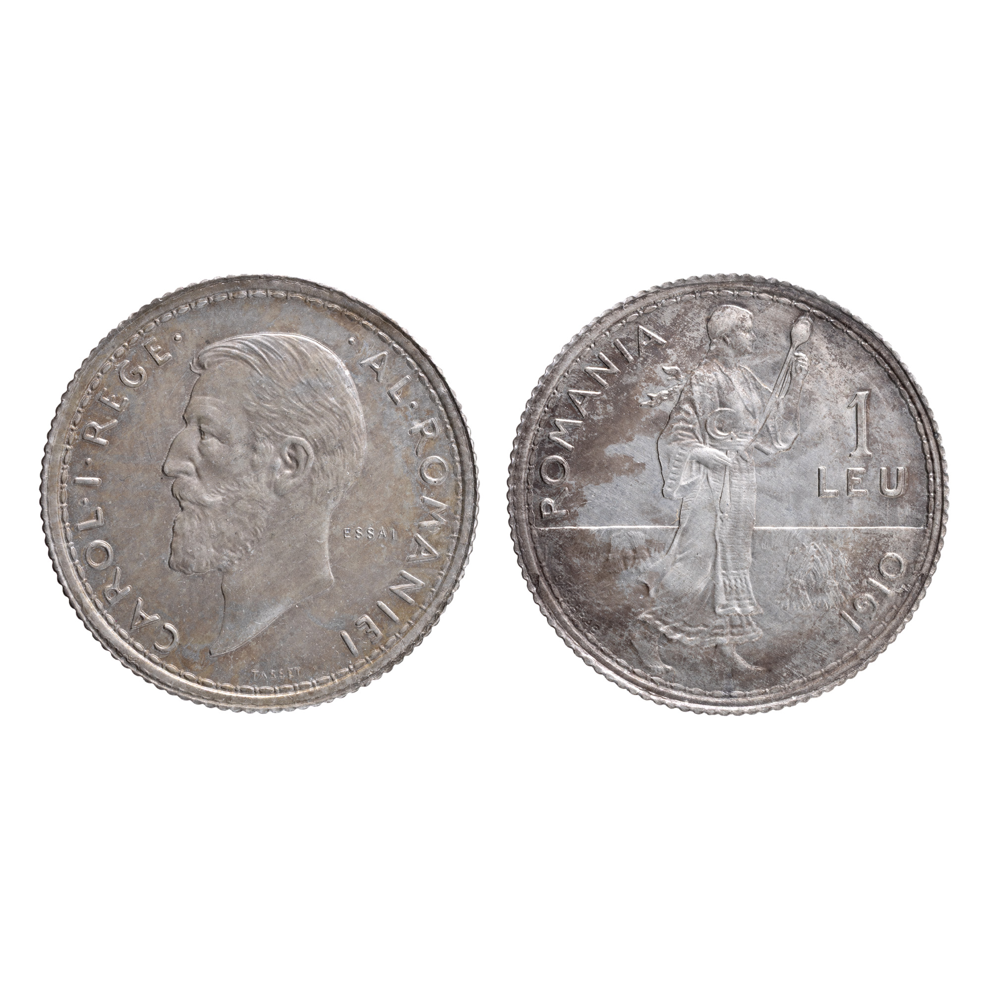 Probă monetară, 1 Leu, 1910, argint 