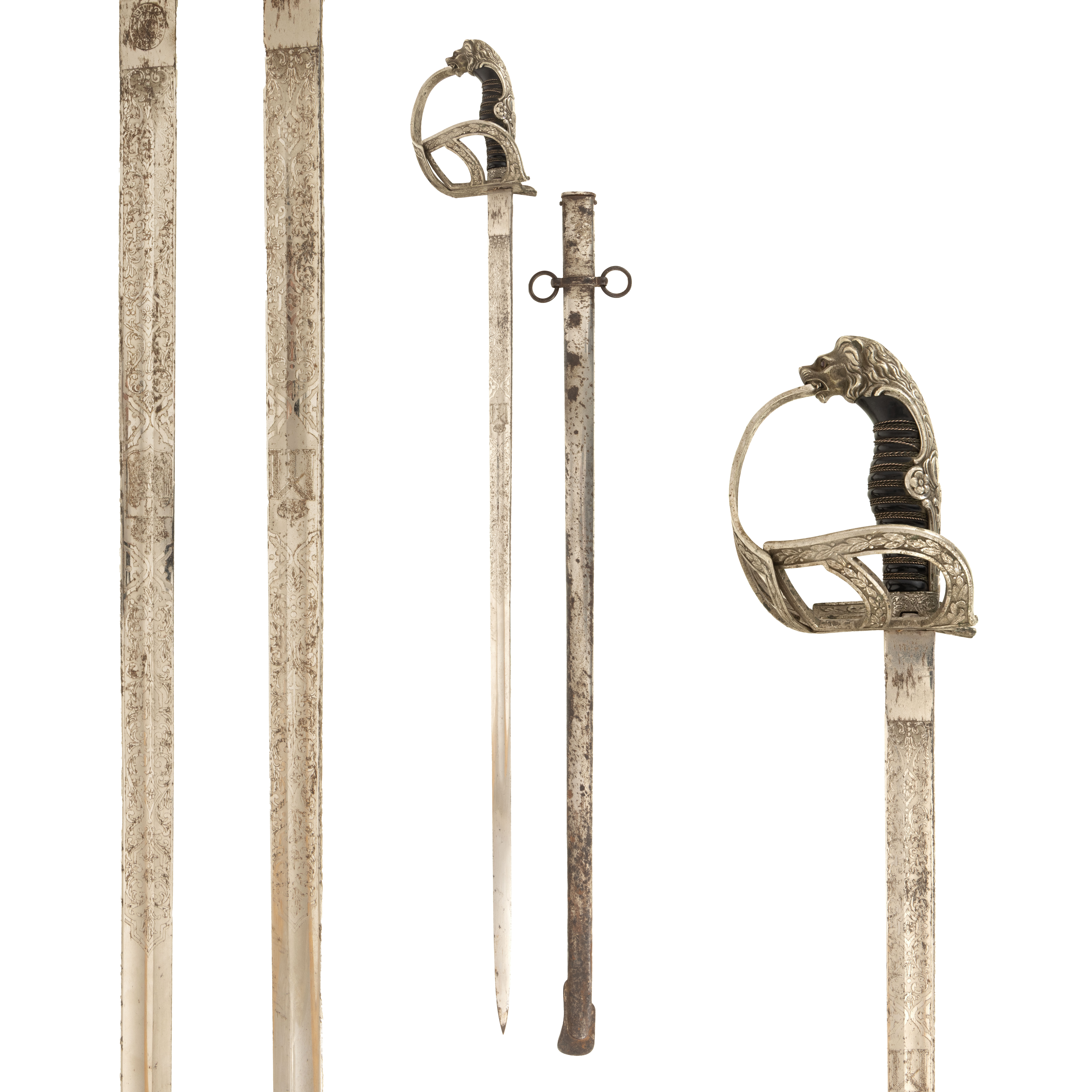 Infantry officer's sword, with scabbard, King Mihai period
