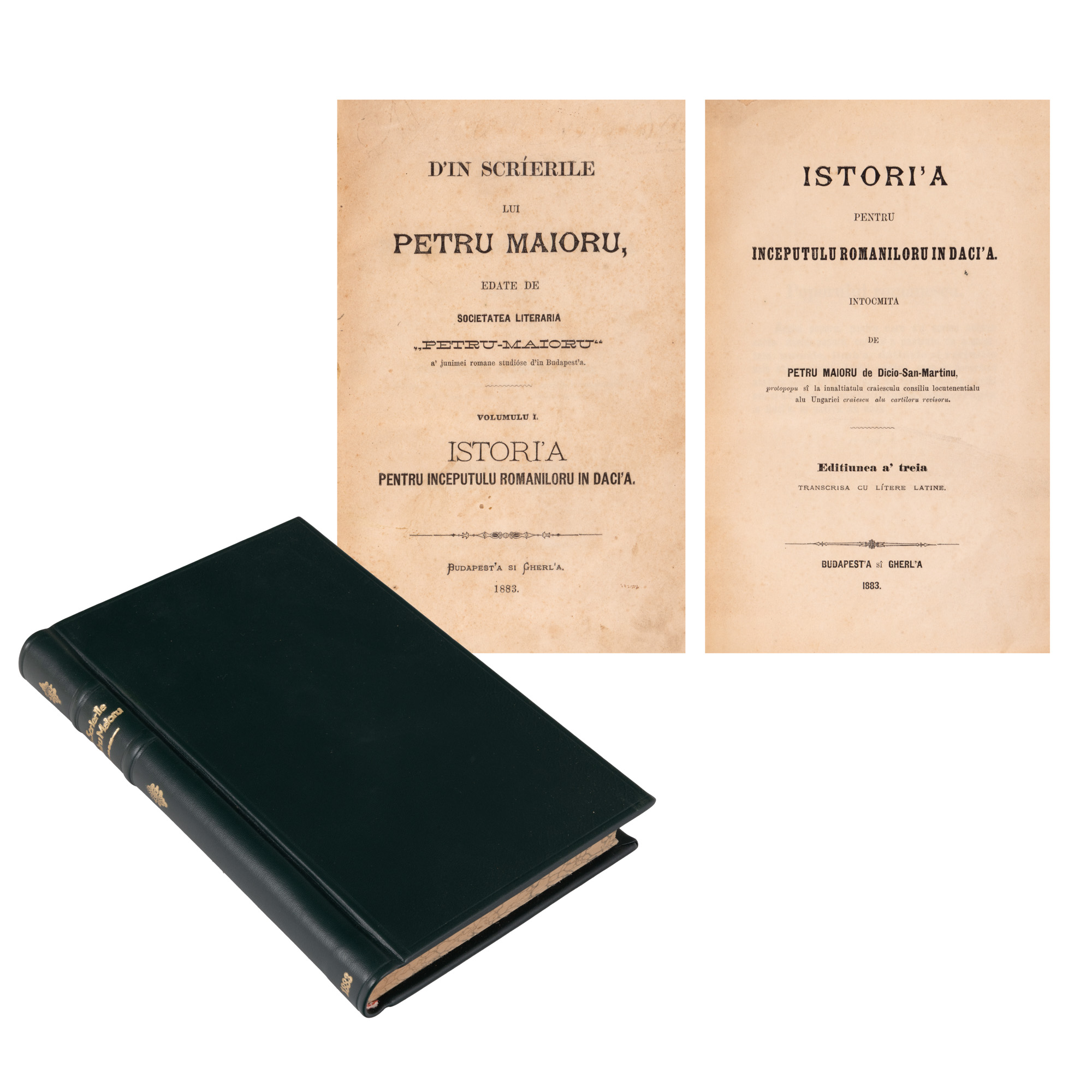 ”Istoria pentru începutul românilor în Dacia”, de Petru Maior, Budapesta și Gherla, 1883