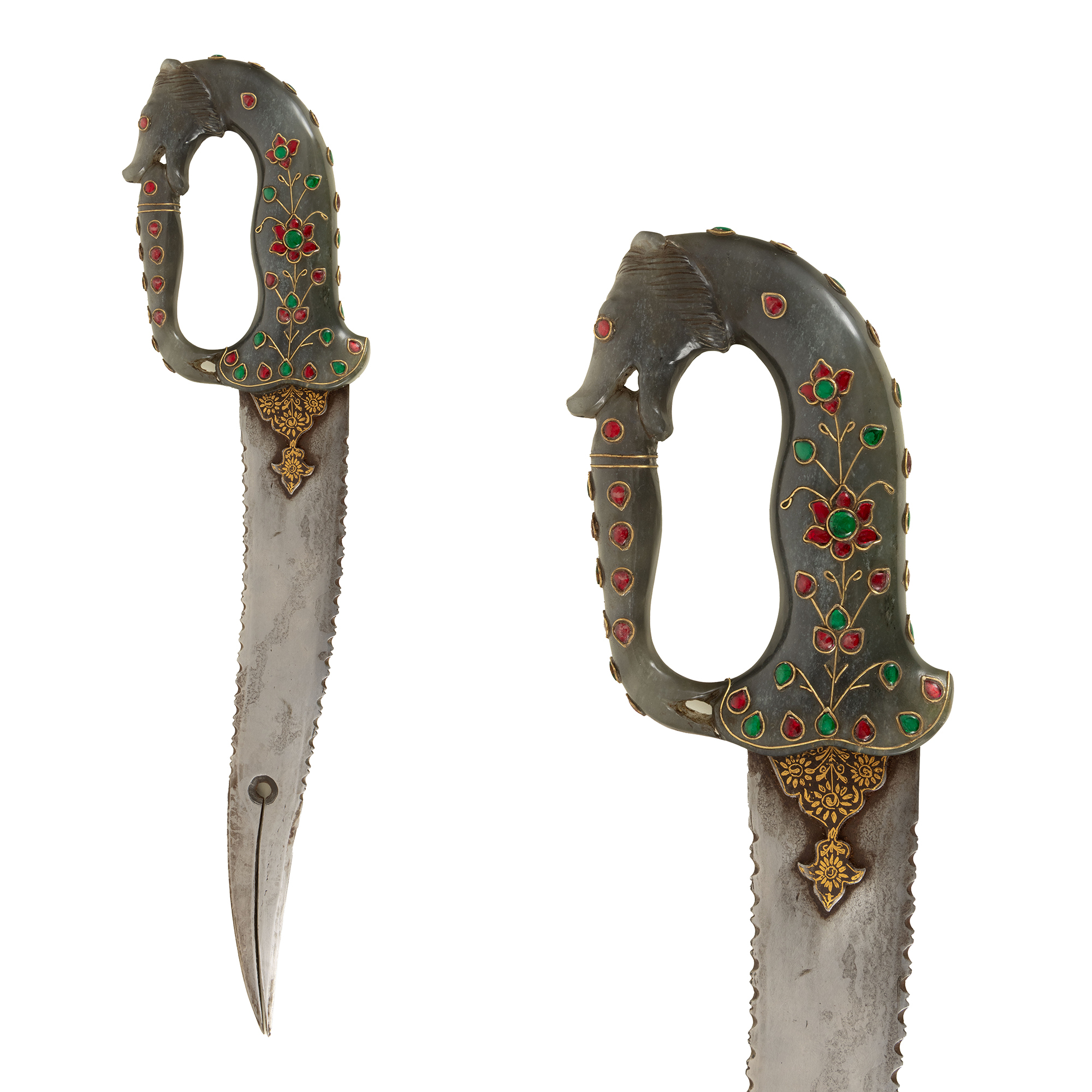 Khanjar dagger, with decorated handle, India, 20th century