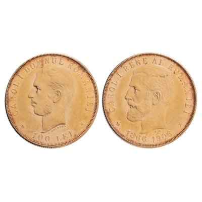 100 Lei Coin, Carol I, 1906, Gold