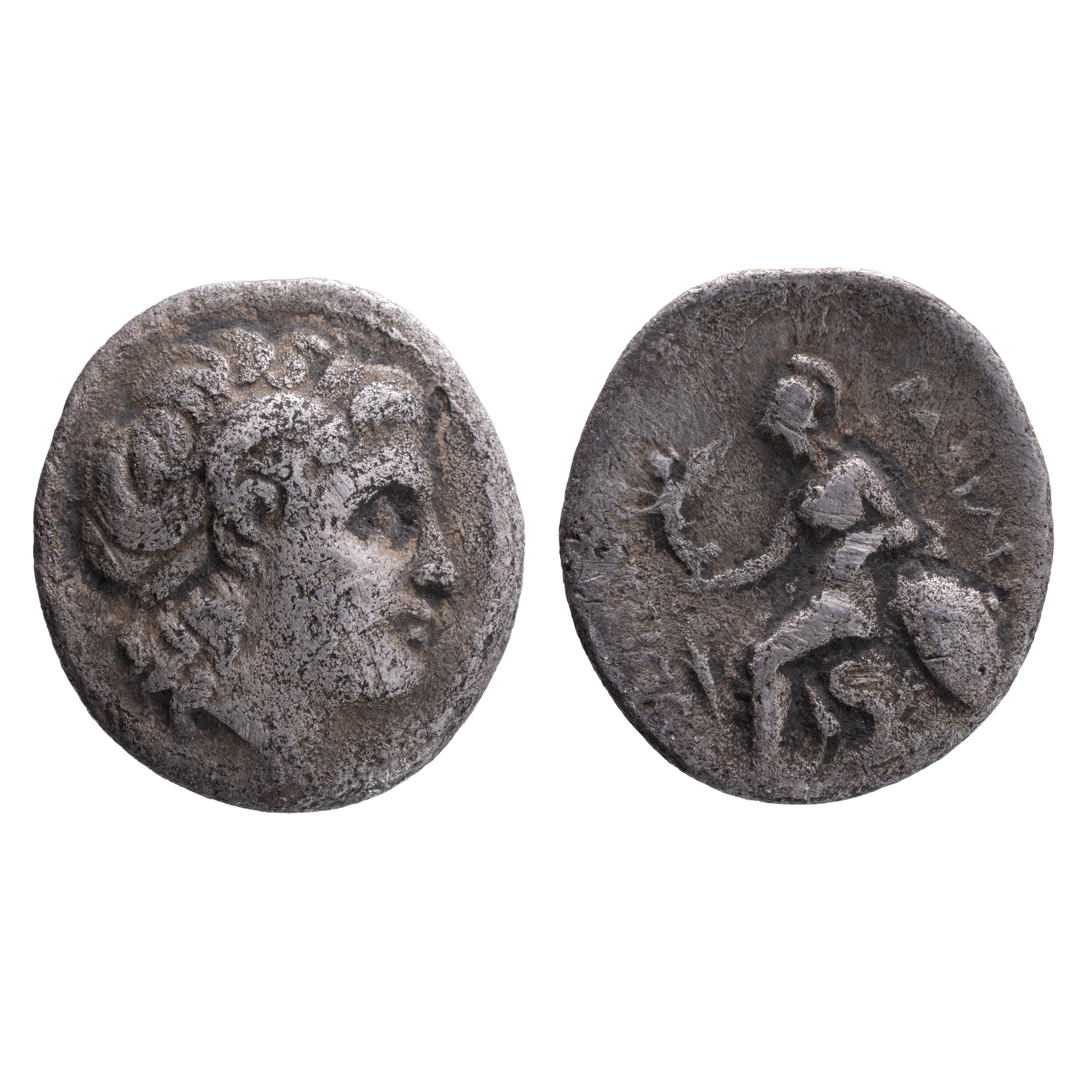 Monedă Drahmă, Lysimachus, bătută la Efes, cca. 305-281 î.e.n., argint