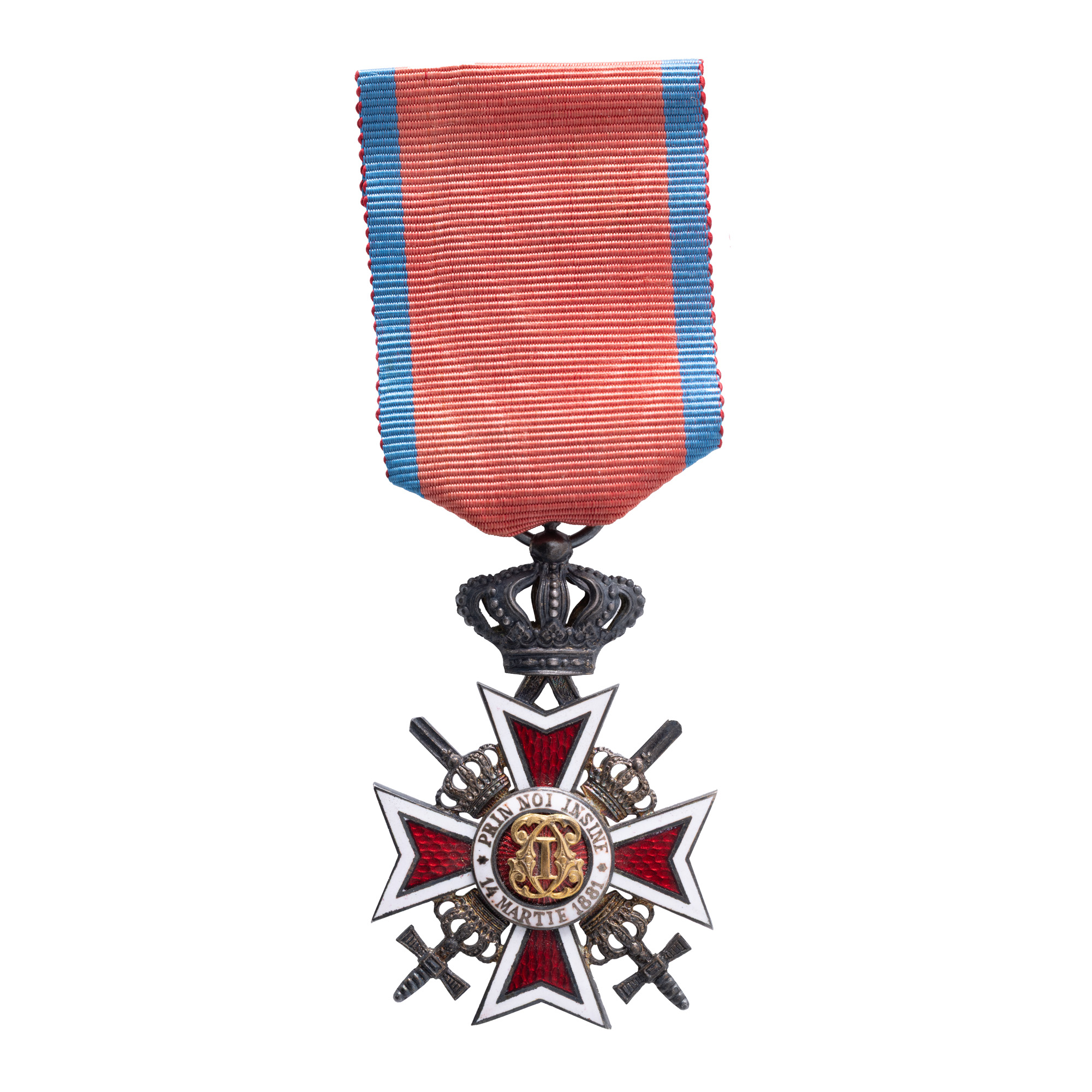 Ordinul ”Coroana României”, cu spade, panglică de Virtute Militară