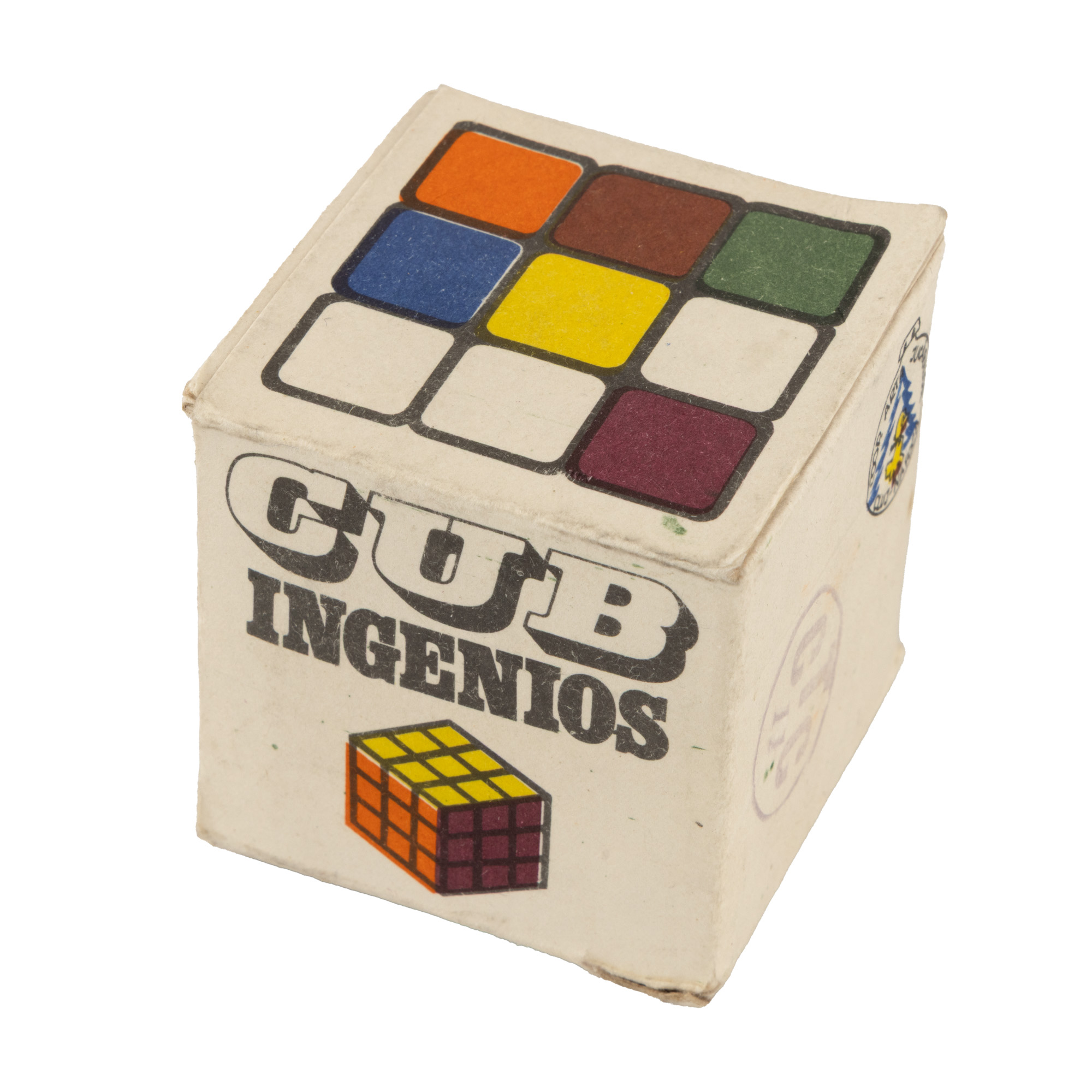 Cub Ingenios (replică românească a celebrului joc Rubik), în cutia originală sigilată, Cooperativa Arta Jucăriilor, Cluj-Napoca, 1983