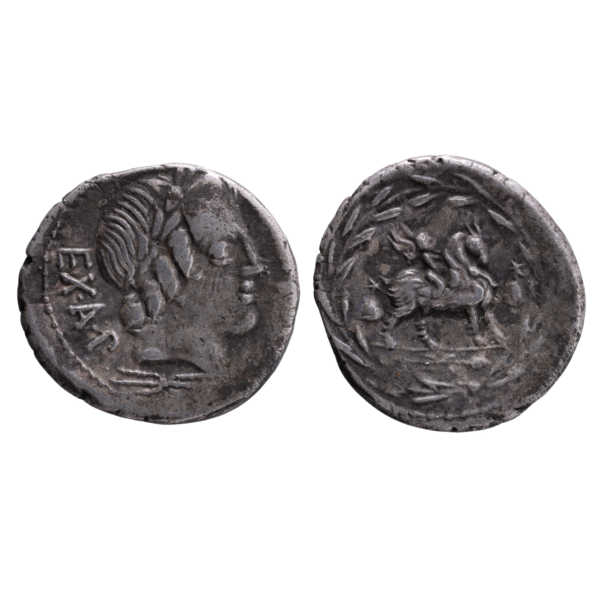 Monedă Denarius, Republica Romană, 85 î.e.n., argint
