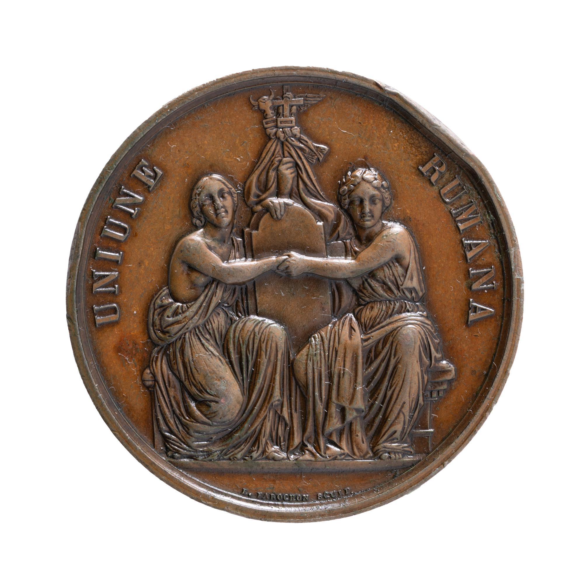 "Elective Chamber of Moldova" Medal, engraver Eugène Farochon, 1859, collector's item