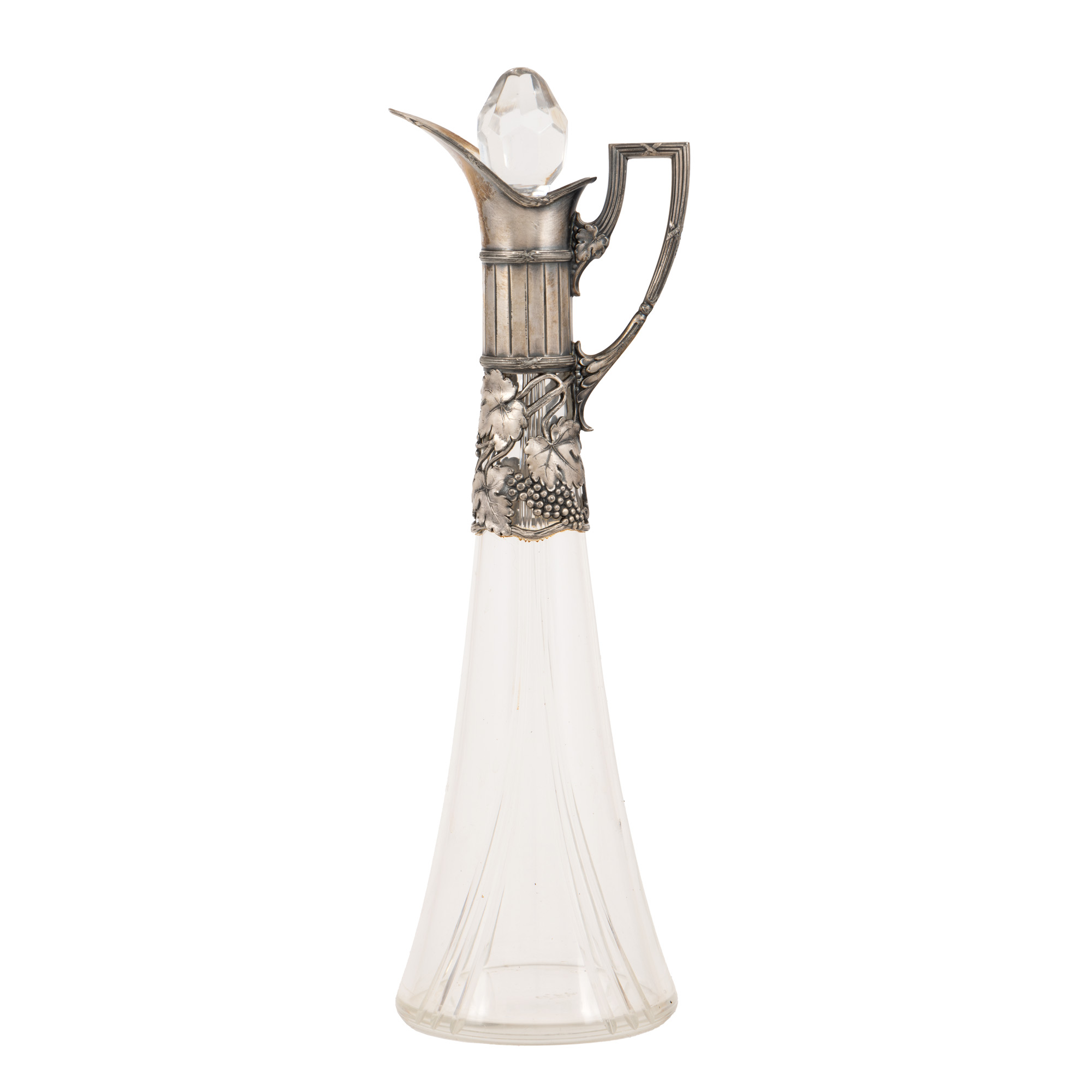 Art Nouveau Silver-plated Carafe, adorned with floral elements, cca. 1910