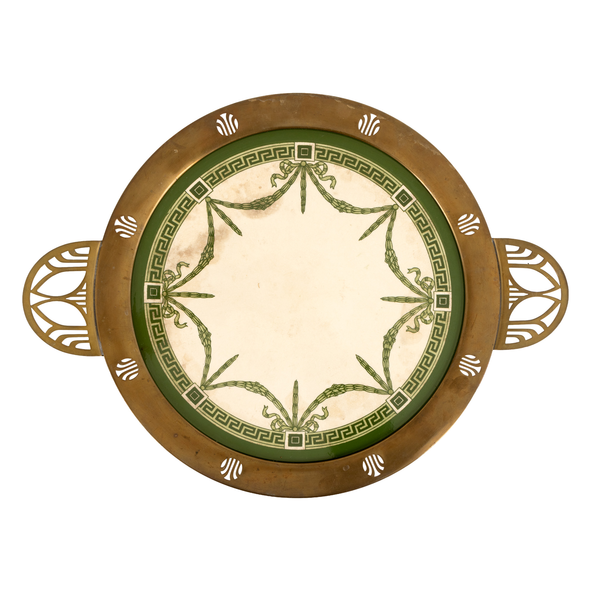 Platou din porțelan, cu montură Art Nouveau, cca. 1910