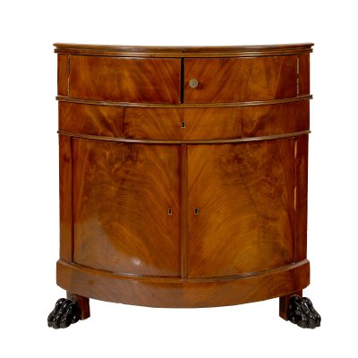 Biedermeier-style corner chest of drawers, made of wood, end of the 19th century, from the collection of Prince Ghyka