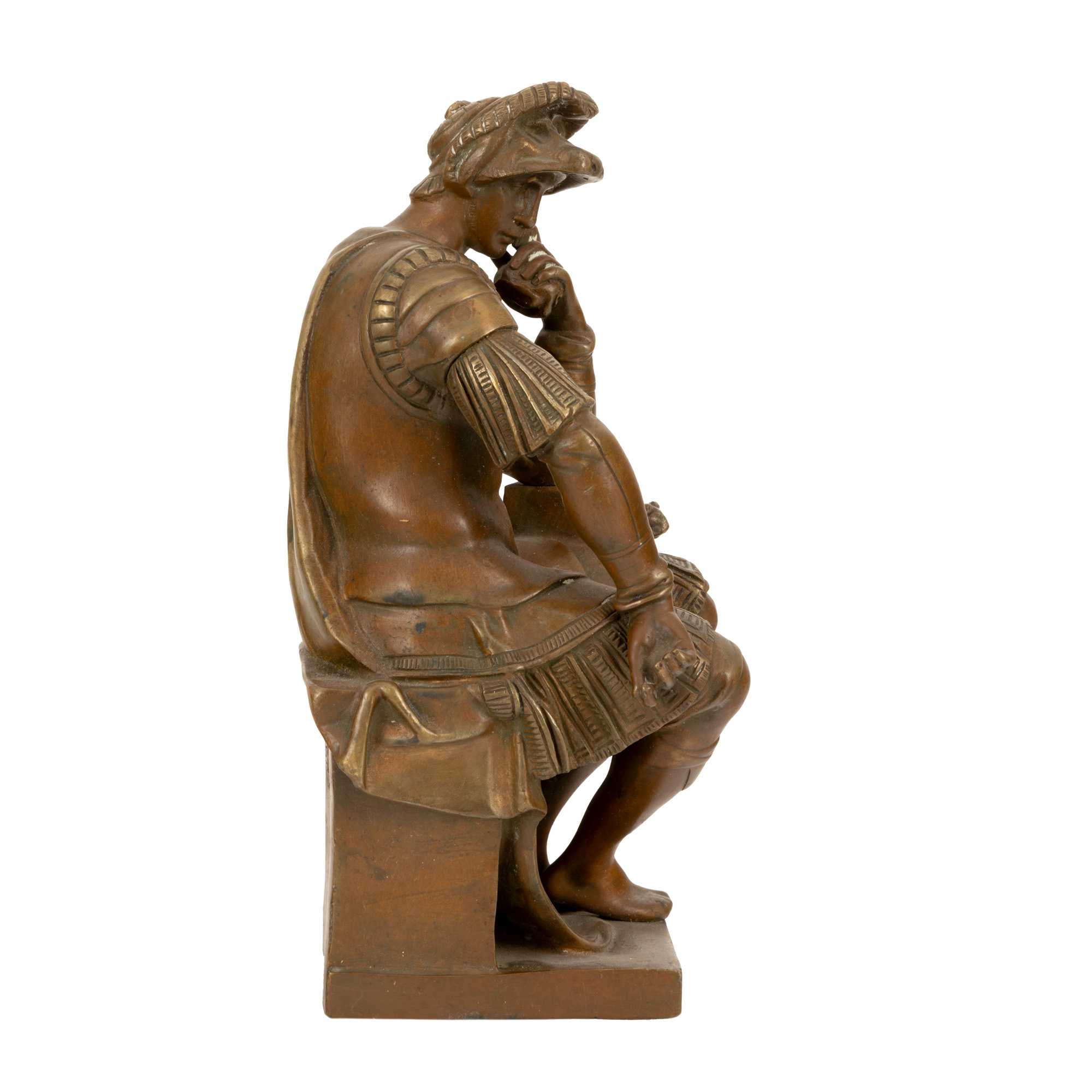 "Laurent de Medicis" - bronze statuette, after Michelangelo, cca. 1910