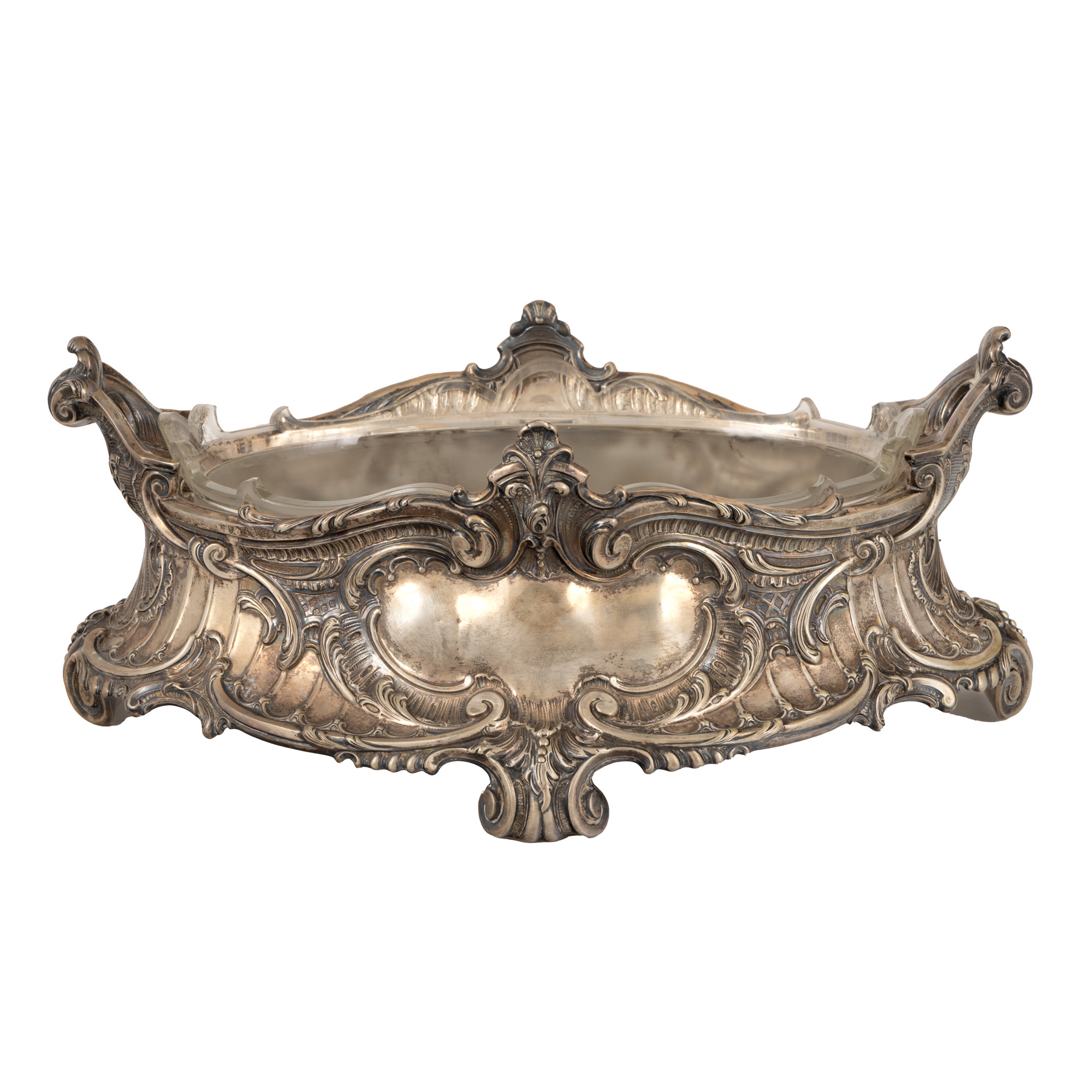 Neo-Rococo Silver Plated Fruit Bowl, first half of the 20th century