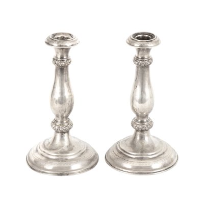 Pereche de sfeșnice din argint, sfârșitul sec. XIX
