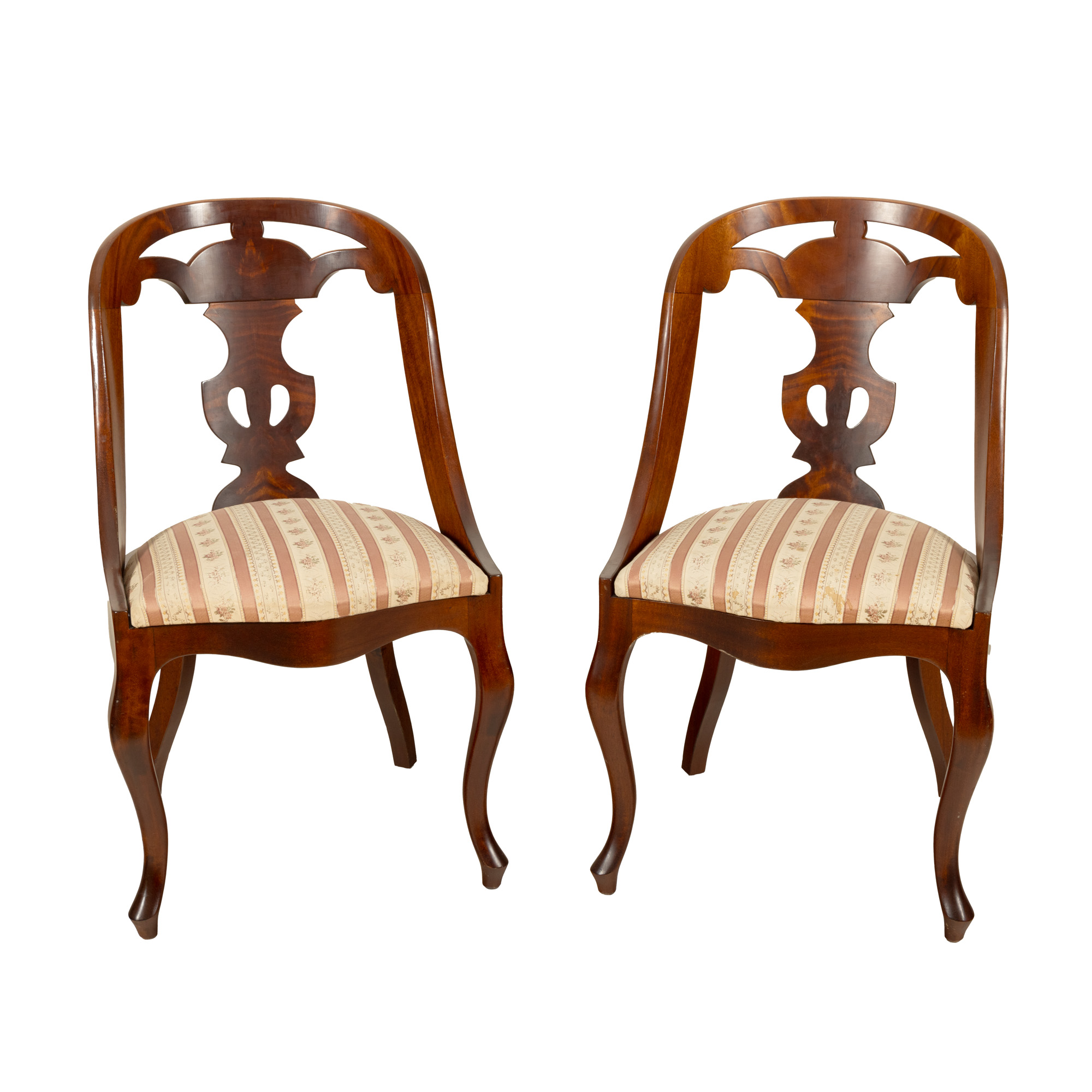 Pair of Göteborg chairs (Scandinavian Biedermeier), made of mahogany wood, circa 1900