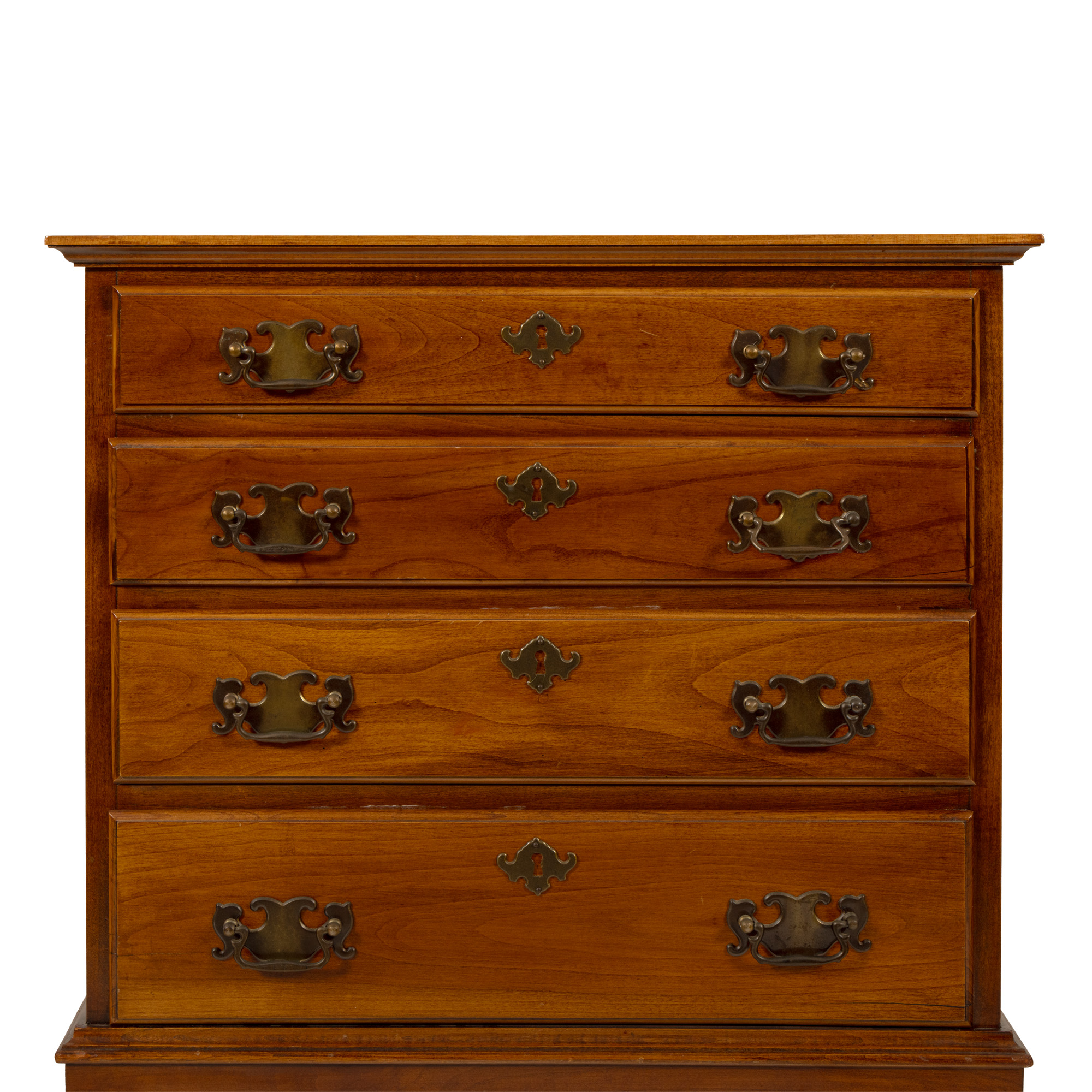 Miniature cherry wood chest of drawers, Fantoni design, mid 20th century