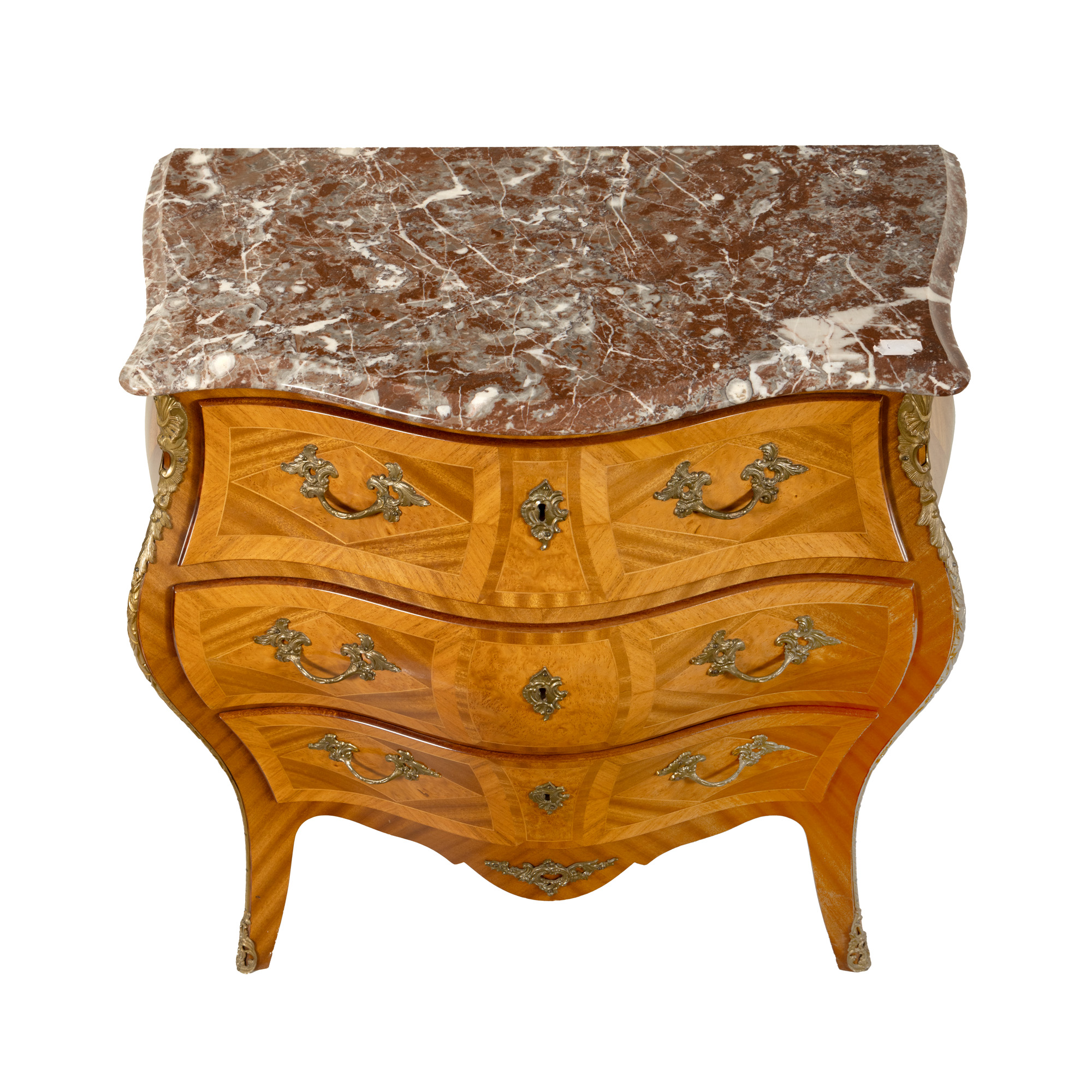 Comodă în manieră Louis XV, cu blat din marmură, începutul sec. XX