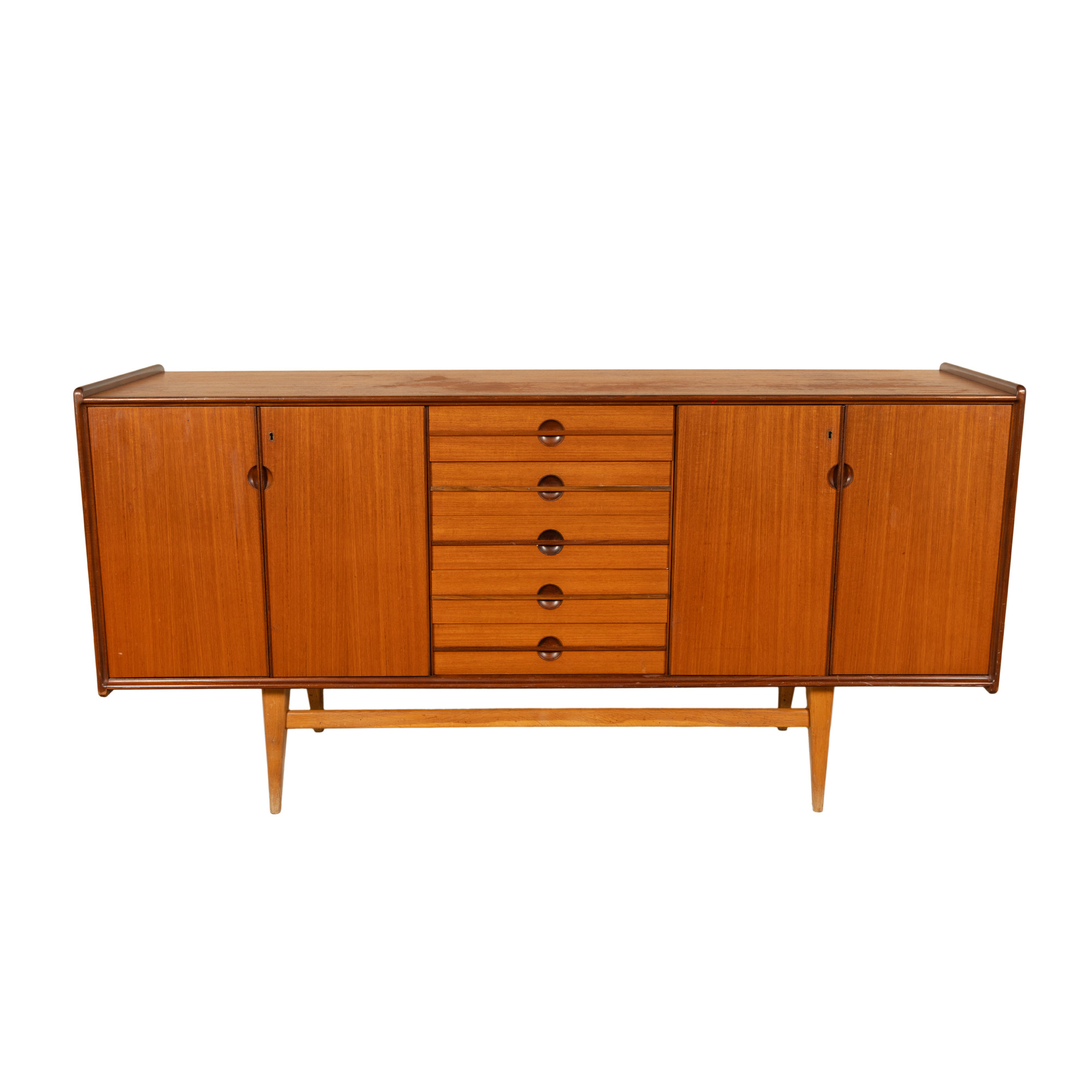 Consolă Mid-Century din lemn de tec, design Svante Skogh 