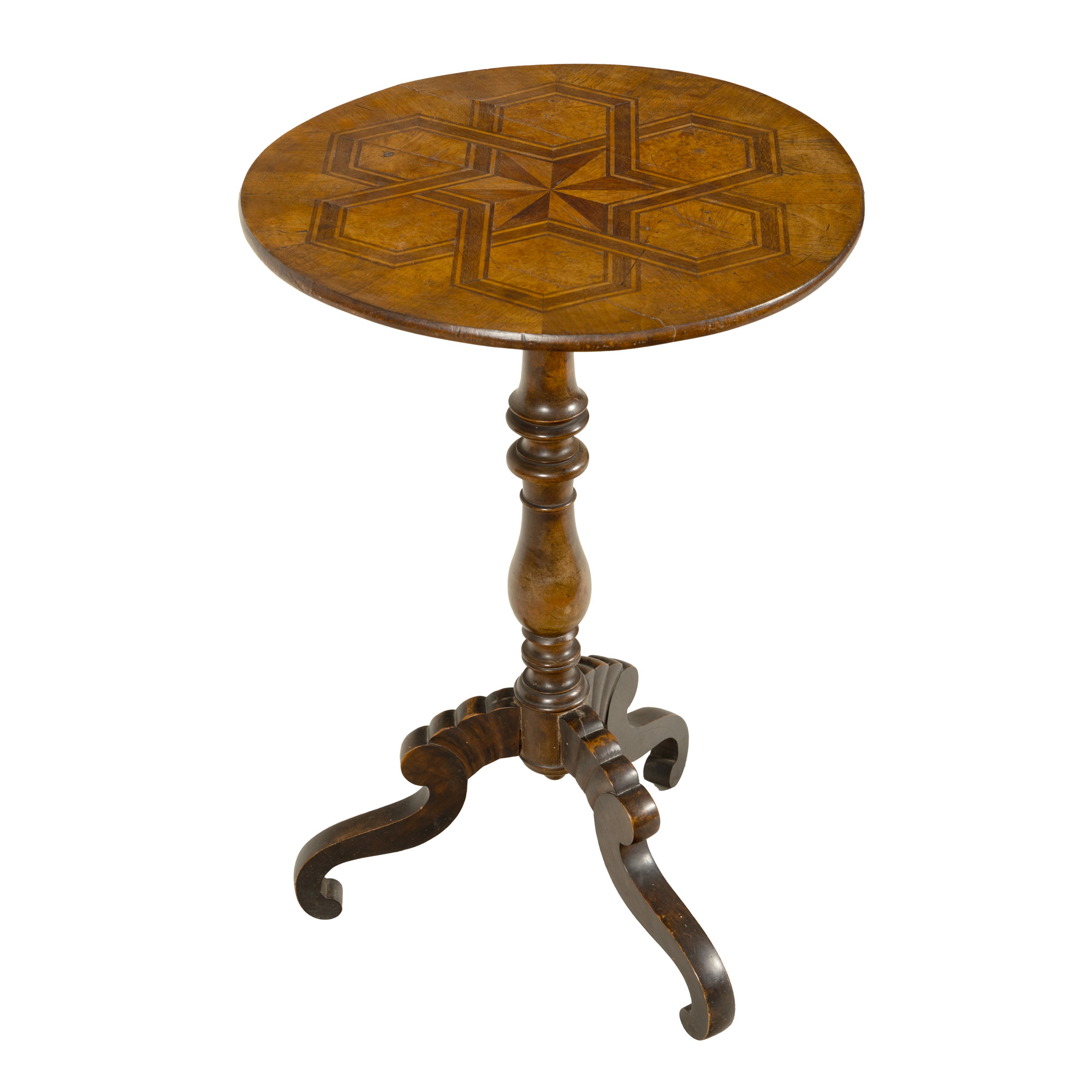 Sorrento-style Inlaid Wooden Table, end of the 19th century