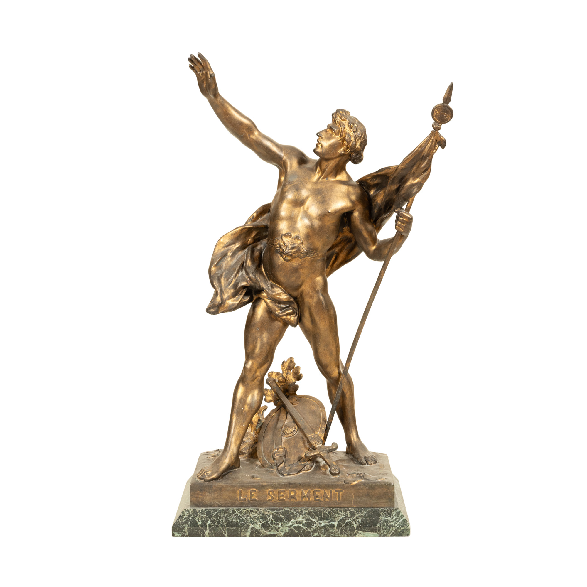 "The Oath" - figurine depicting a soldier, approx. 1890