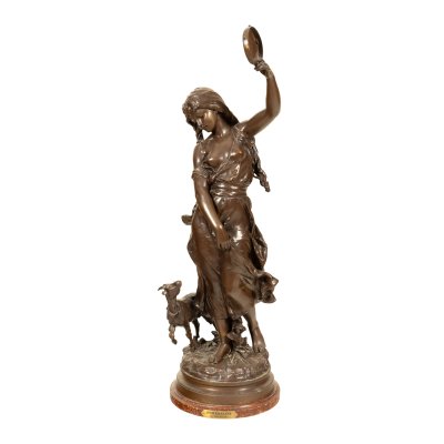 ”Odaliscă” - statuetă decorativă din bronz, sfârșitul sec. XIX