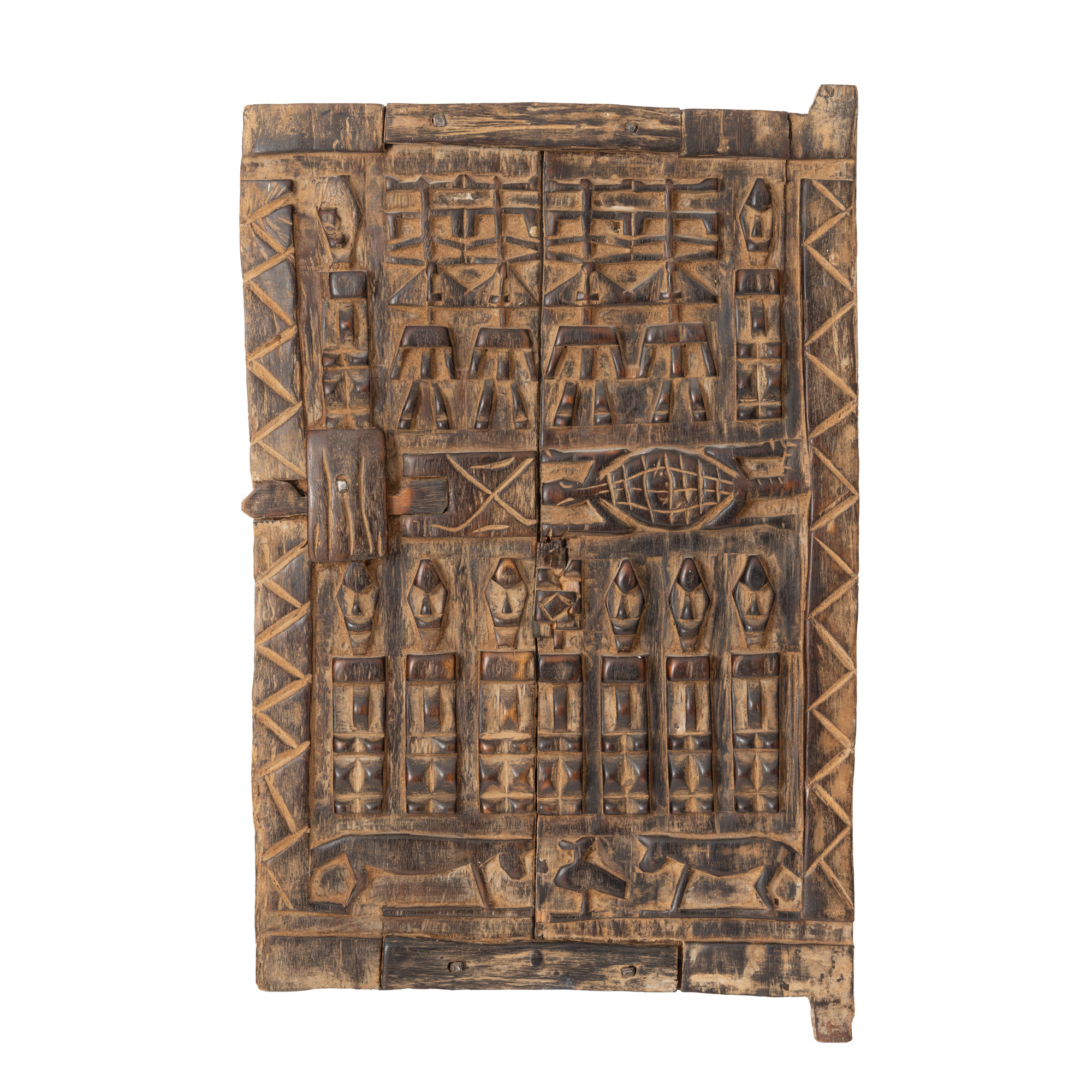Decorative panel / "turtle door", made of exotic wood, Dogon, Mali