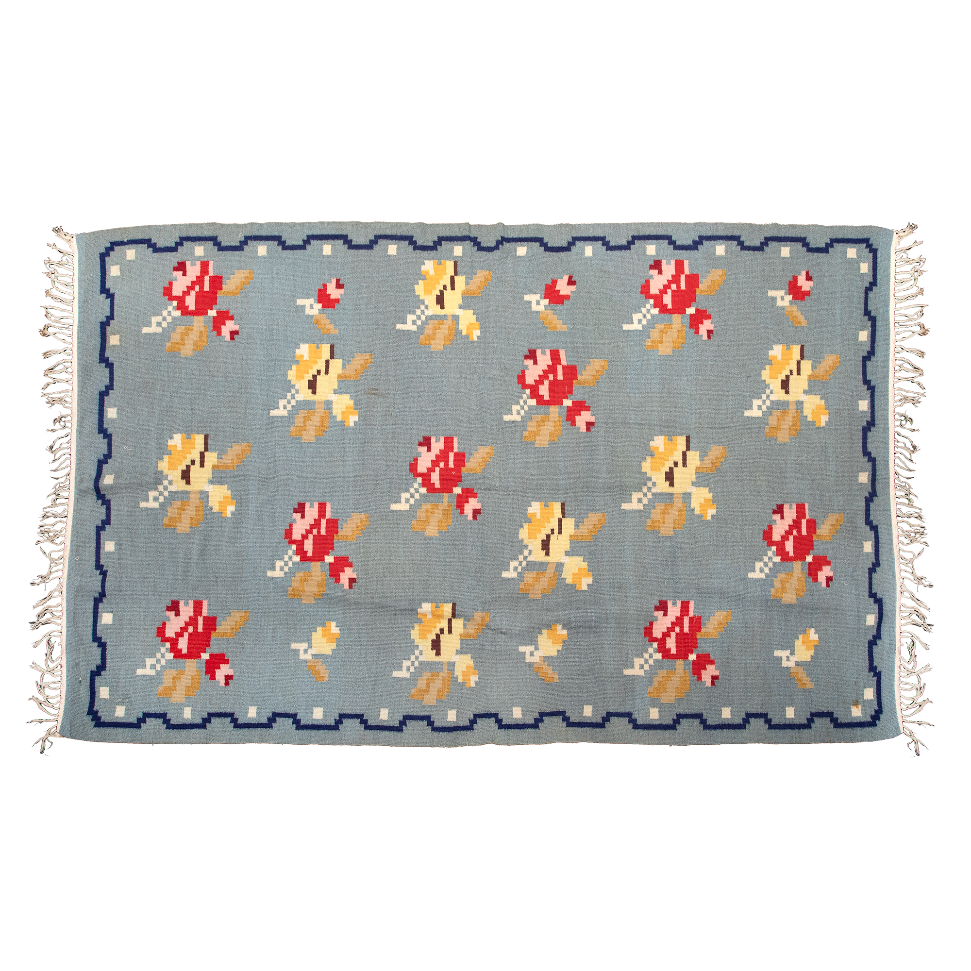 Kilim wool rug, mid 20th century