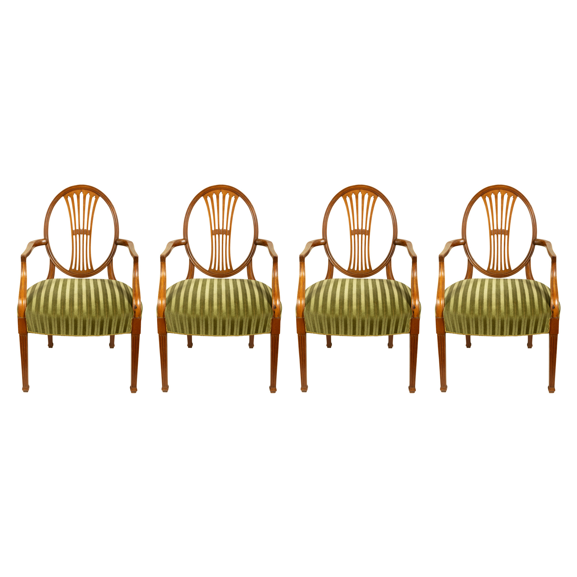 Set of four Hepplewhite chairs, in Regency style, cca. 1890-1900