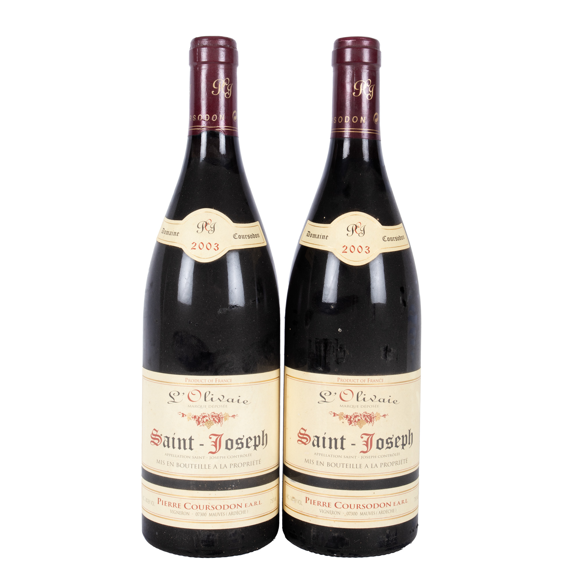 Pierre Coursodon L'Olivaie, Saint-Joseph, 2003, 2st x 0,75l